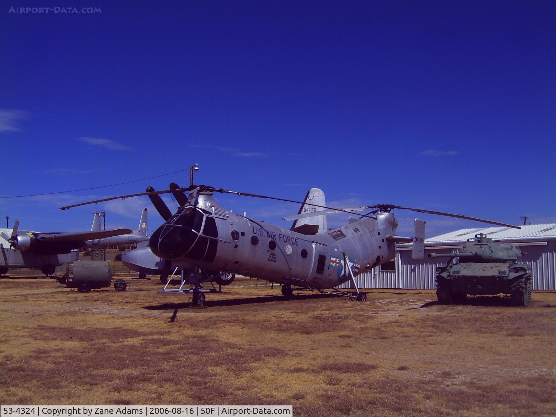 53-4324, 1953 Piasecki CH-21B Workhorse C/N B.74, At Pate Museum Of Transportation - Cresson, TX