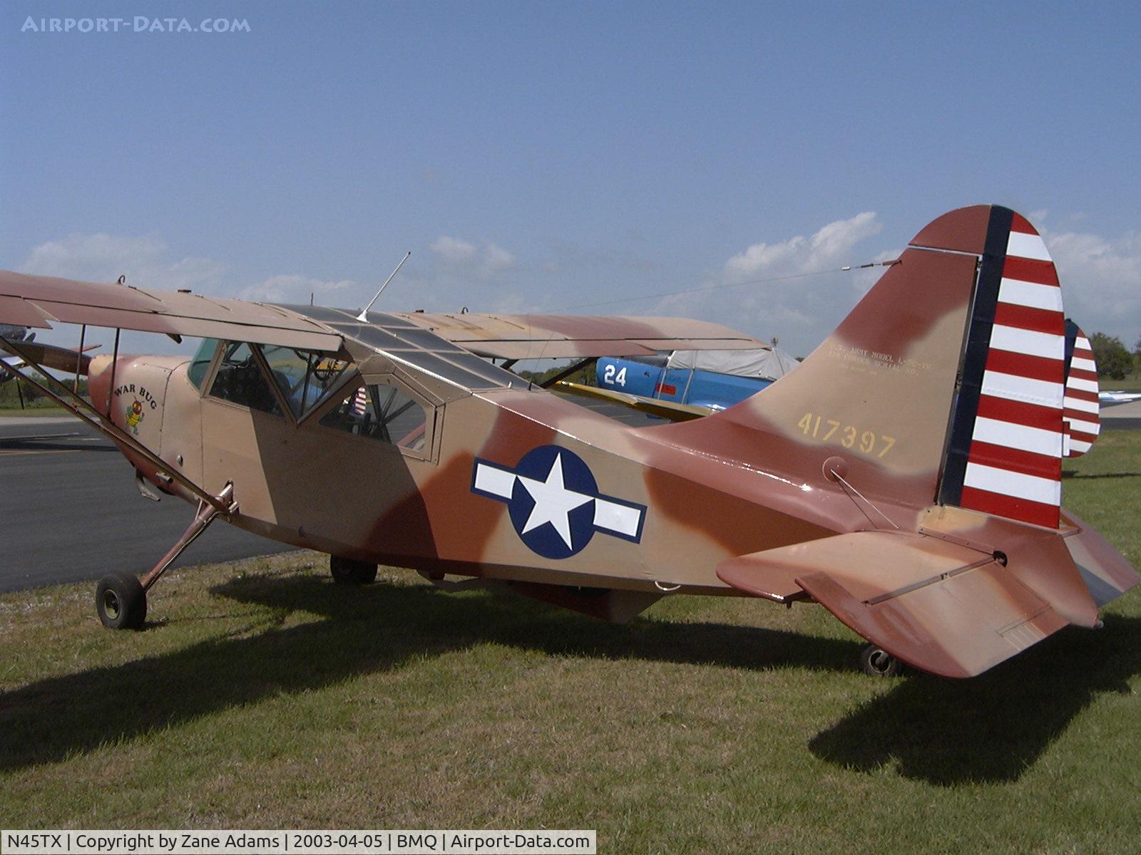 N45TX, Stinson L-5 Sentinel C/N 44-17397, Stinson L-5