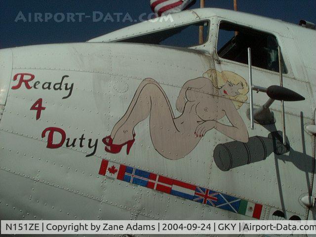 N151ZE, 1944 Douglas DC-3 C/N 50783, Ready 4 Duty Nose Art