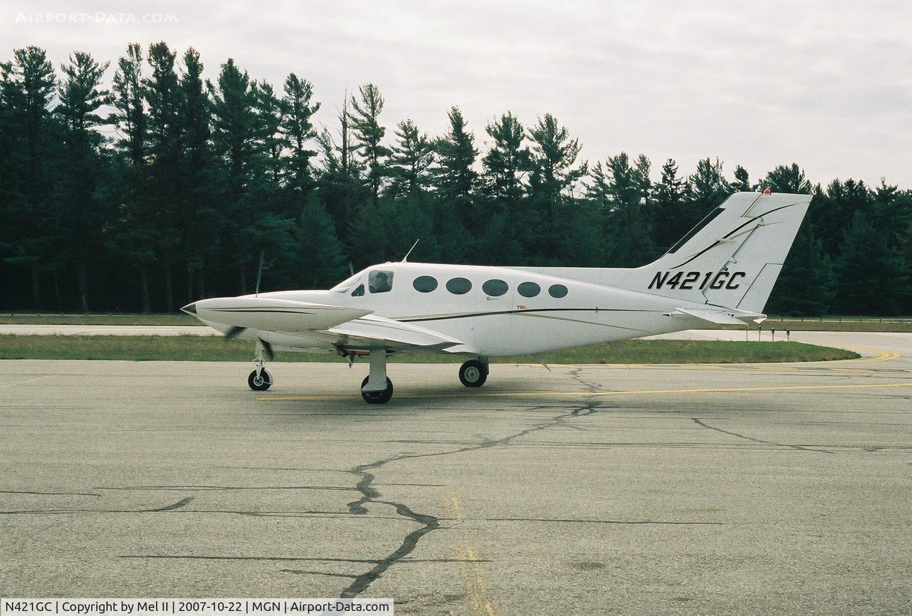 N421GC, 1975 Cessna 421B Golden Eagle C/N 421B0926, Parked @ Harbor Springs Airport (MGN)