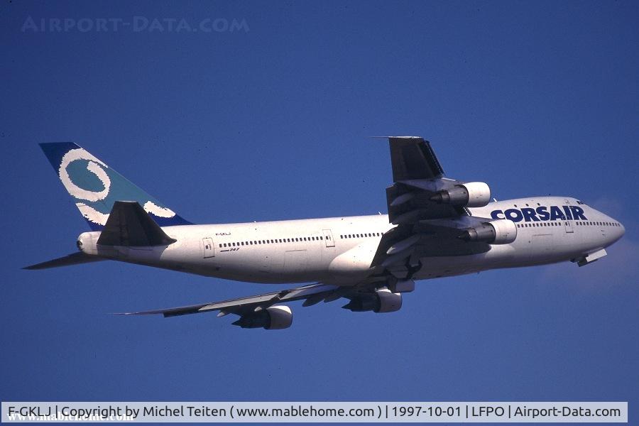 F-GKLJ, 1970 Boeing 747-121 C/N 19660, Corsair taking off from Orly