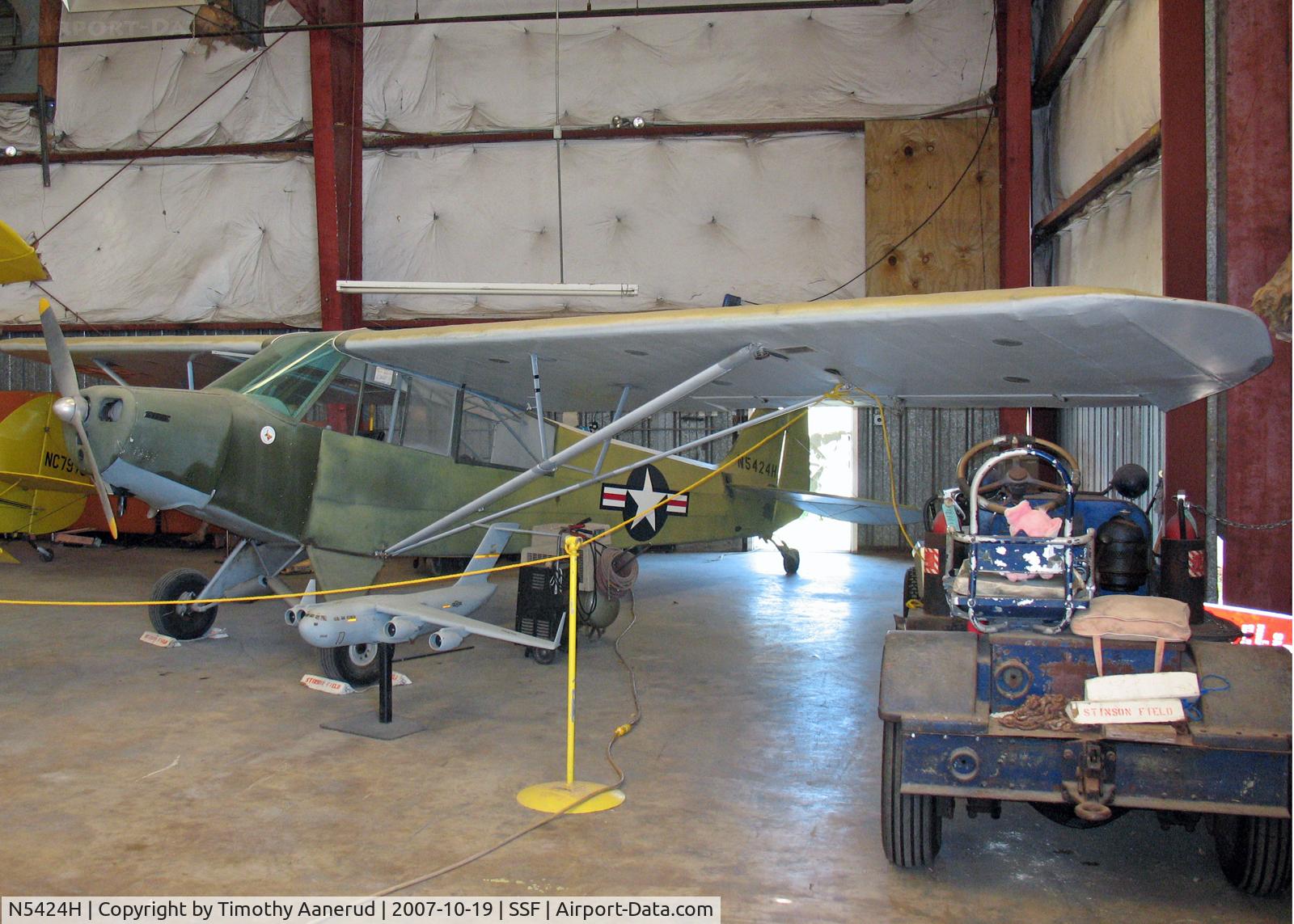 N5424H, 1949 Piper PA-18 Super Cub C/N 18-15, Texas Air Museum
