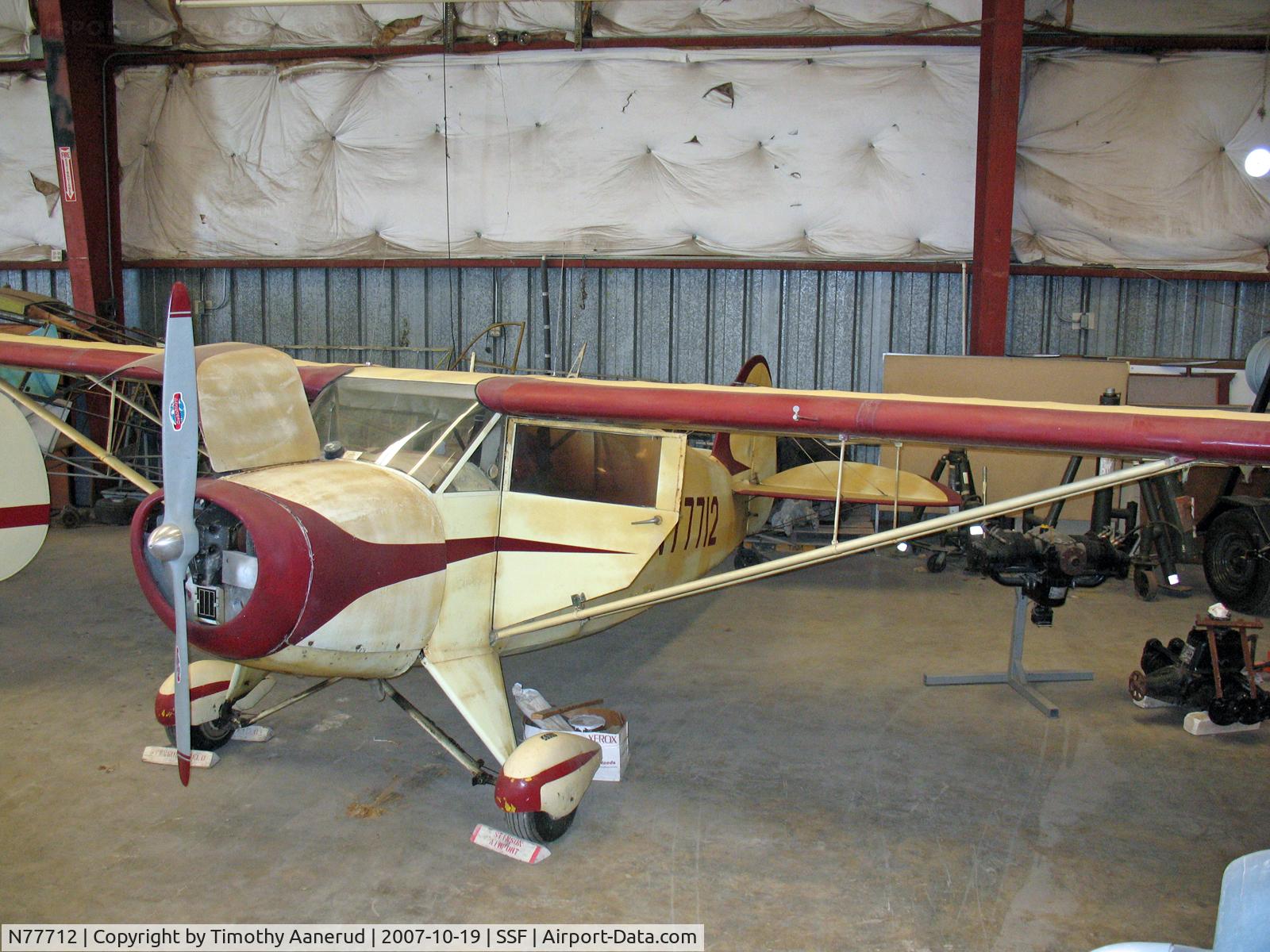 N77712, 1946 McClish Funk B85C C/N 342, Texas Air Museum