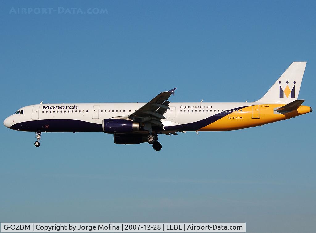 G-OZBM, 1999 Airbus A321-231 C/N 1045, Clear to land RWY 25R.
