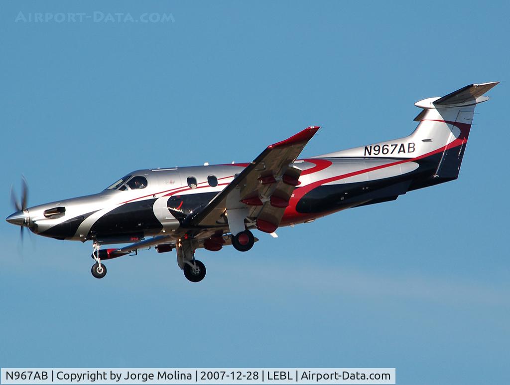 N967AB, 2007 Pilatus PC-12/47 C/N 843, Pretty plane...