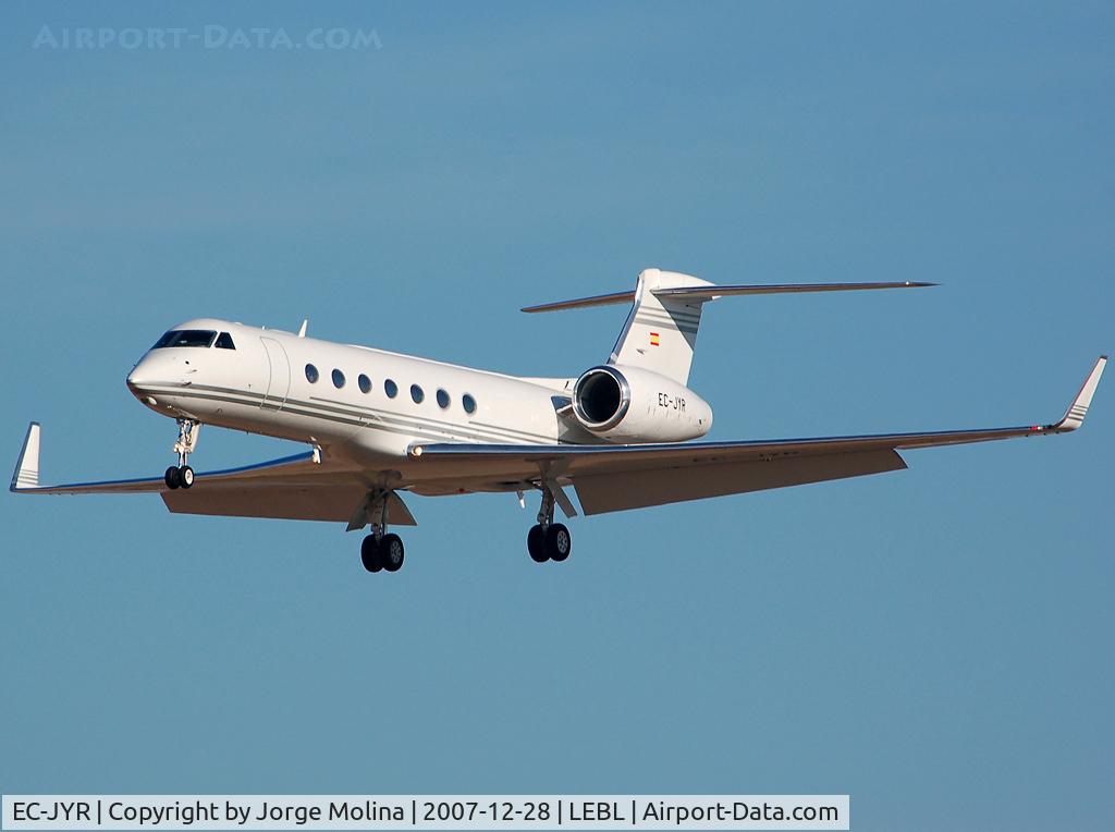 EC-JYR, 2006 Gulfstream Aerospace GV-SP (G550) C/N 5116, Arriving from Buenos Aires (Argentine).