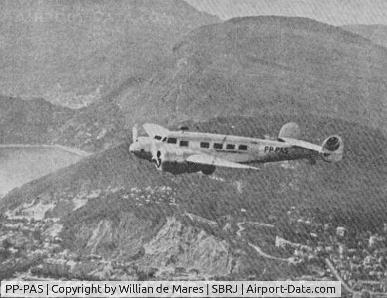 PP-PAS, 1933 Lockheed 10-E Electra C/N 1008, Panair do Brasil, inflight Rio de Janeiro