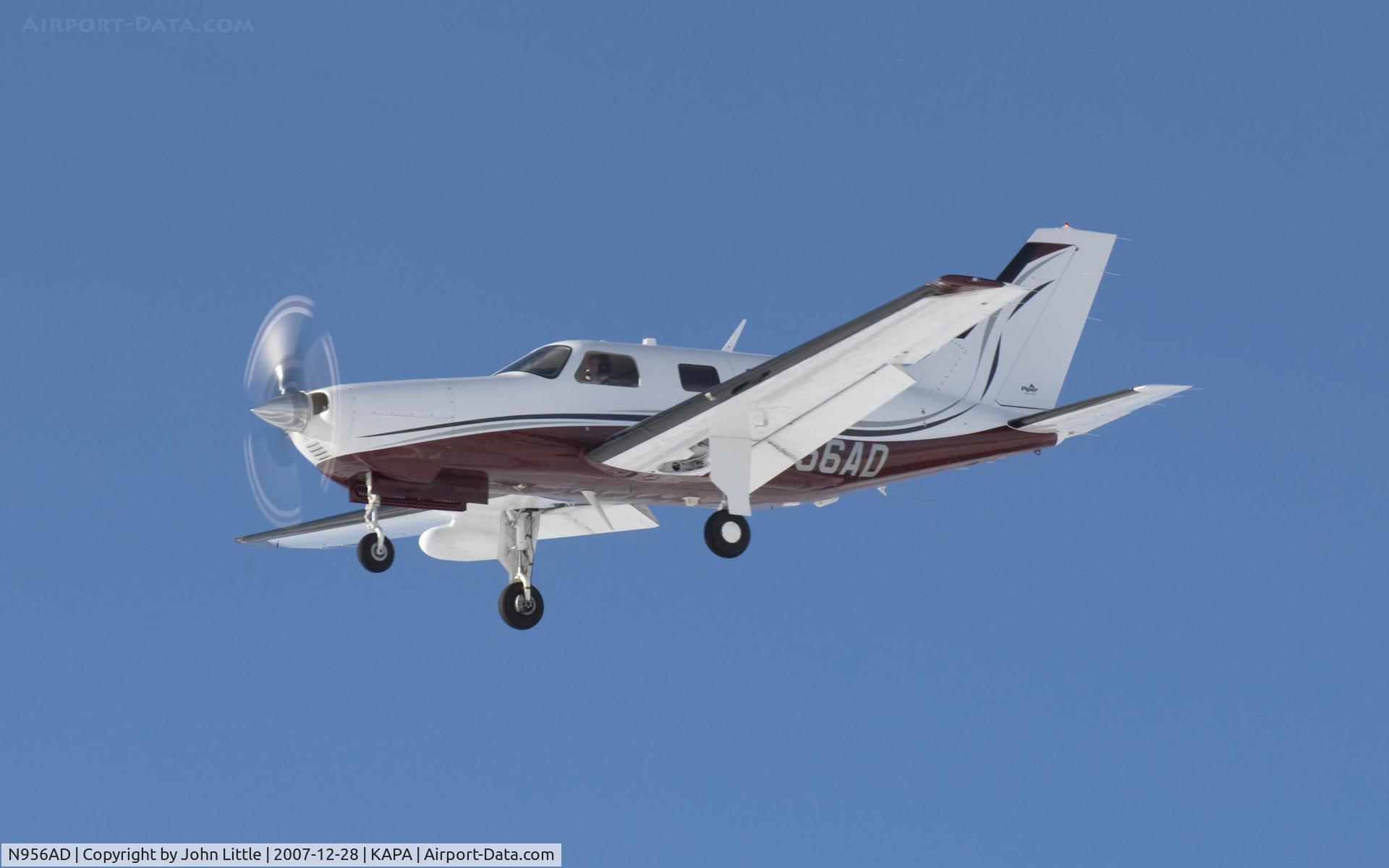 N956AD, 2006 Piper PA-46-350P Malibu Mirage C/N 4636385, Over the fence to 17L