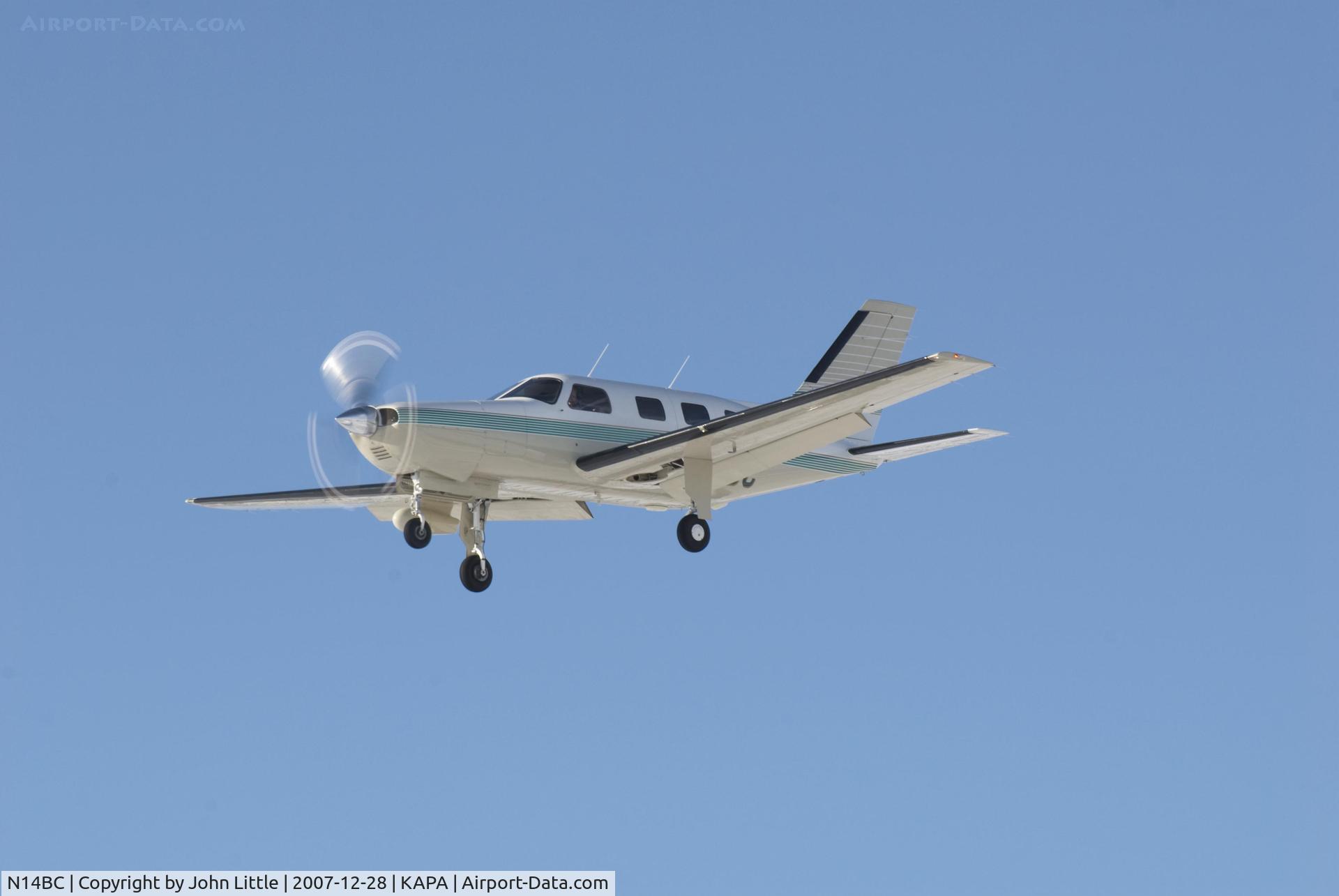 N14BC, 1995 Piper PA-46-350P Malibu Mirage C/N 4636014, Approach to 17L
