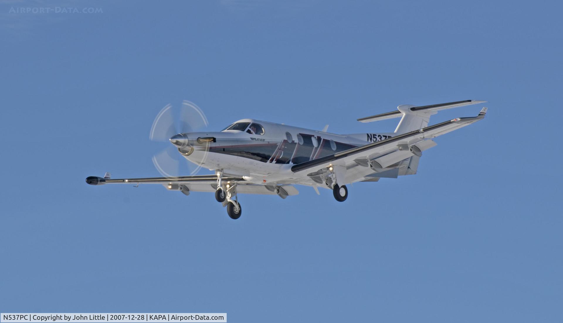 N537PC, 2004 Pilatus PC-12/45 C/N 537, Approach to 17L