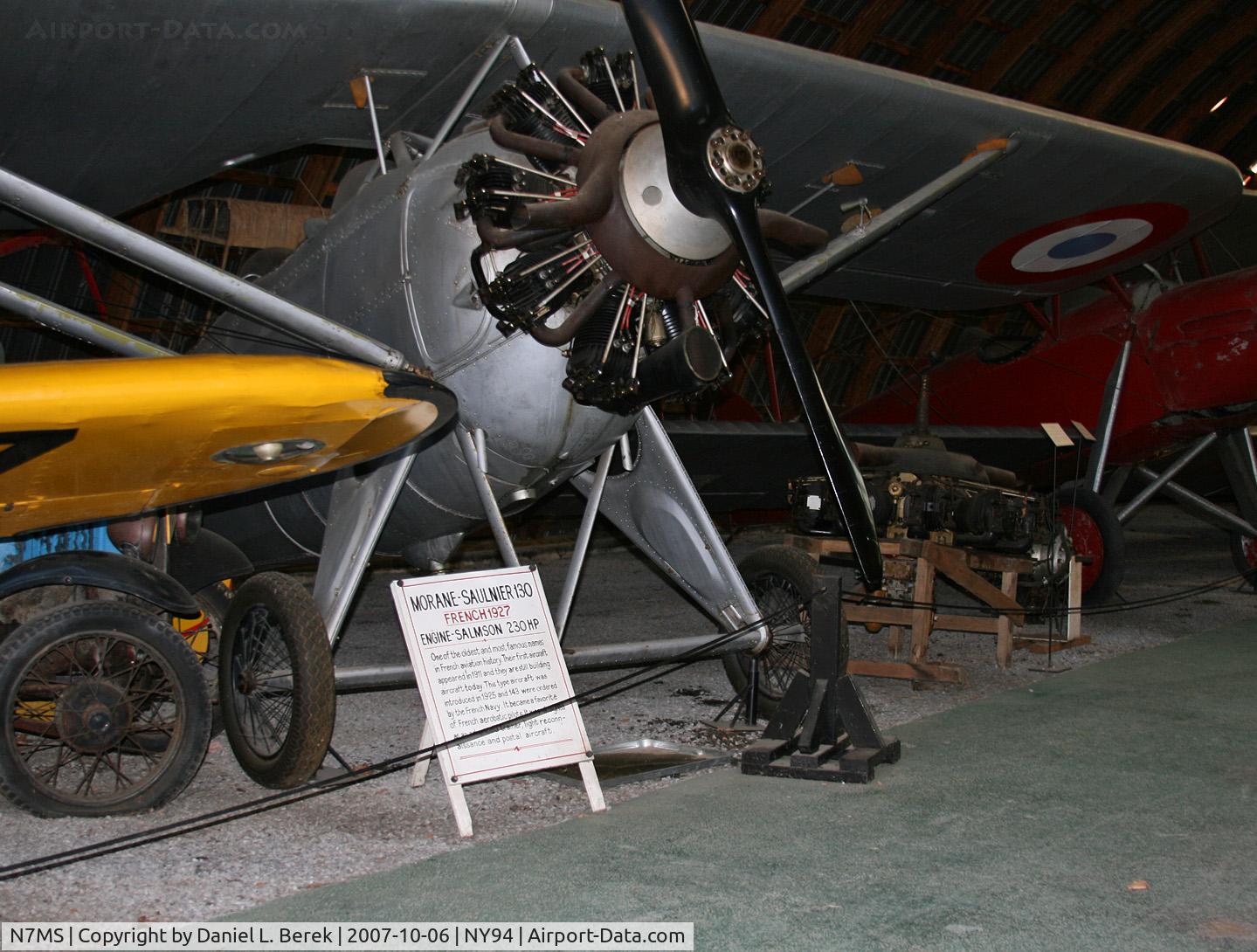 N7MS, 1927 Morane-Saulnier 130 ET 2 C/N 001, This lovely French parasol trainer is a 1927 original.