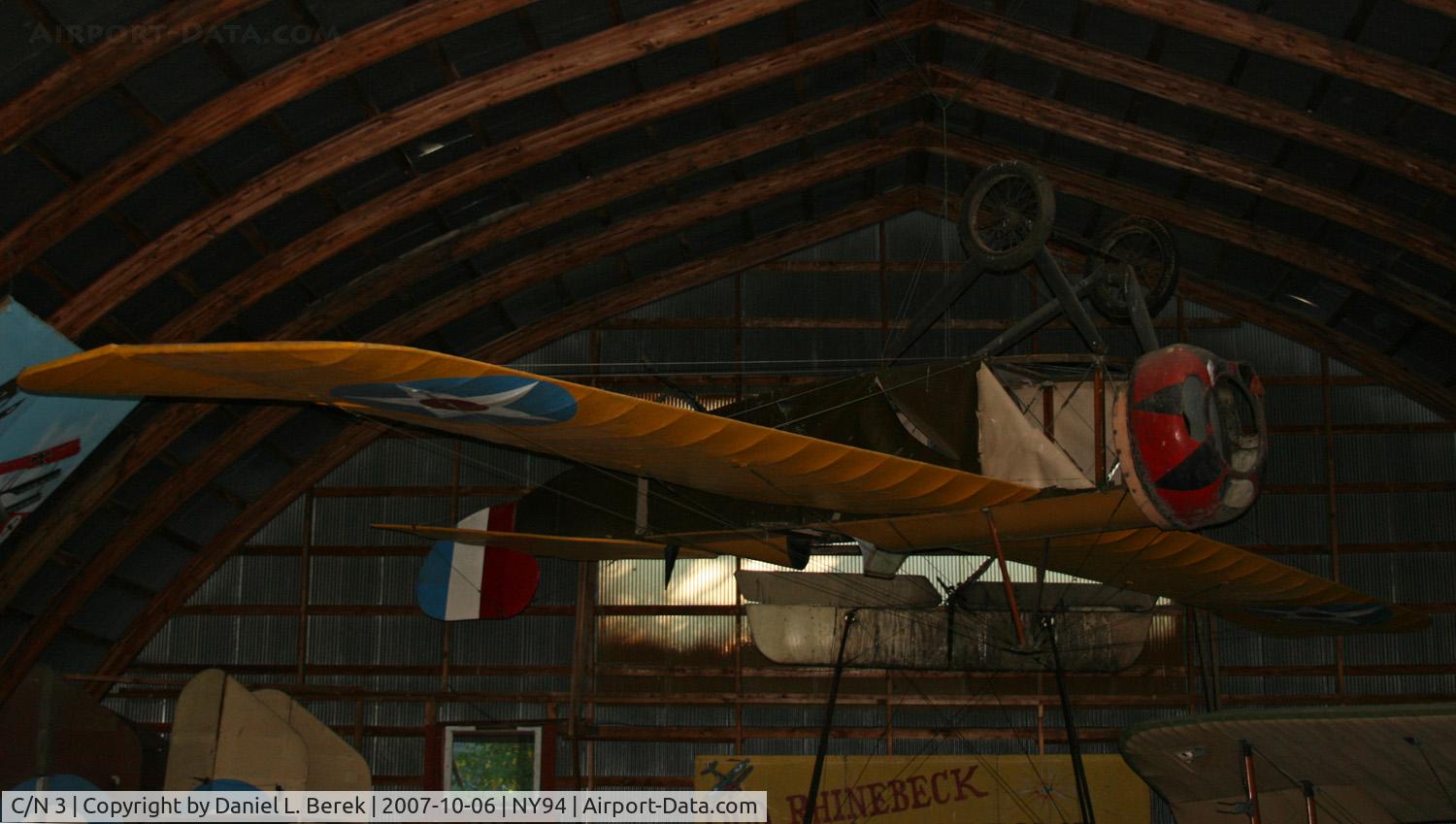 C/N 3, 1917 Albree Pigeon Fraser Pursuit C/N 3, Only three of these were ever built, and the Rhinebeck Aerodrome Museum has one of them.  Built in 1917, the Pigeon Fraser was the first pursuit aircraft contracted by the United States.