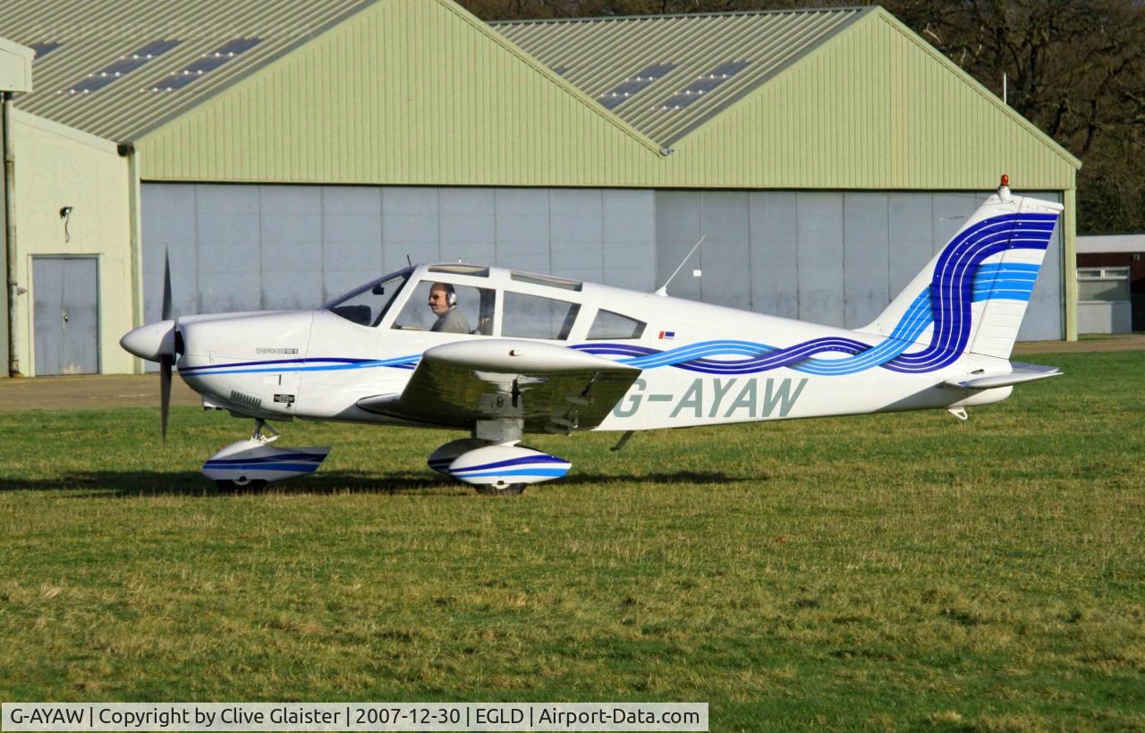 G-AYAW, 1970 Piper PA-28-180 Cherokee C/N 28-5805, Registered Owner: TRUSTEE OF: G-AYAW GROUP