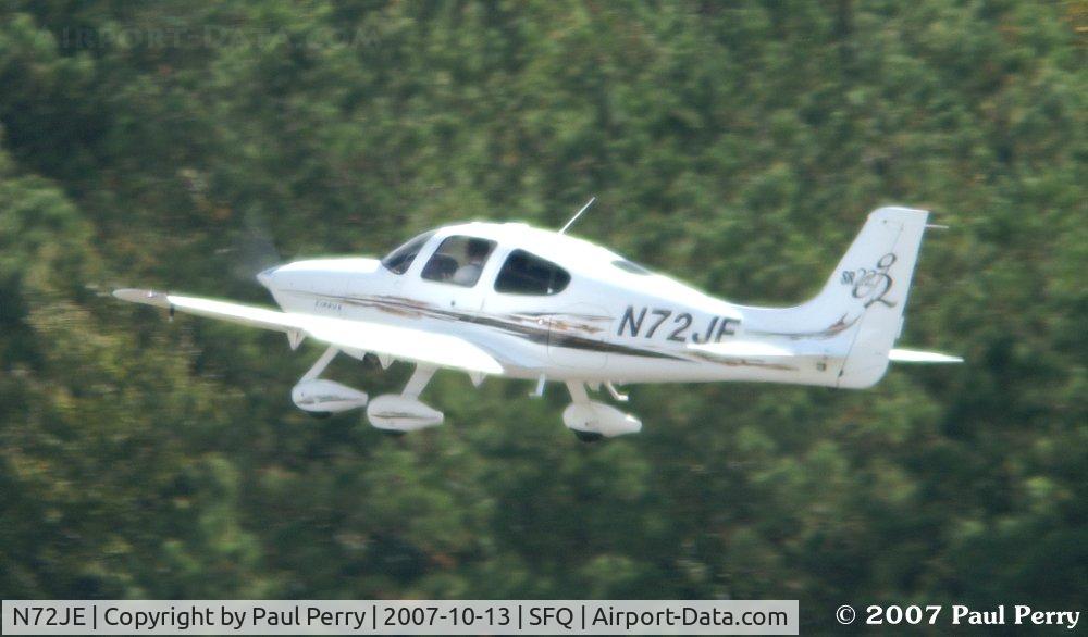 N72JE, 2005 Cirrus SR22 C/N 1654, Leaping off the runway in Suffolk