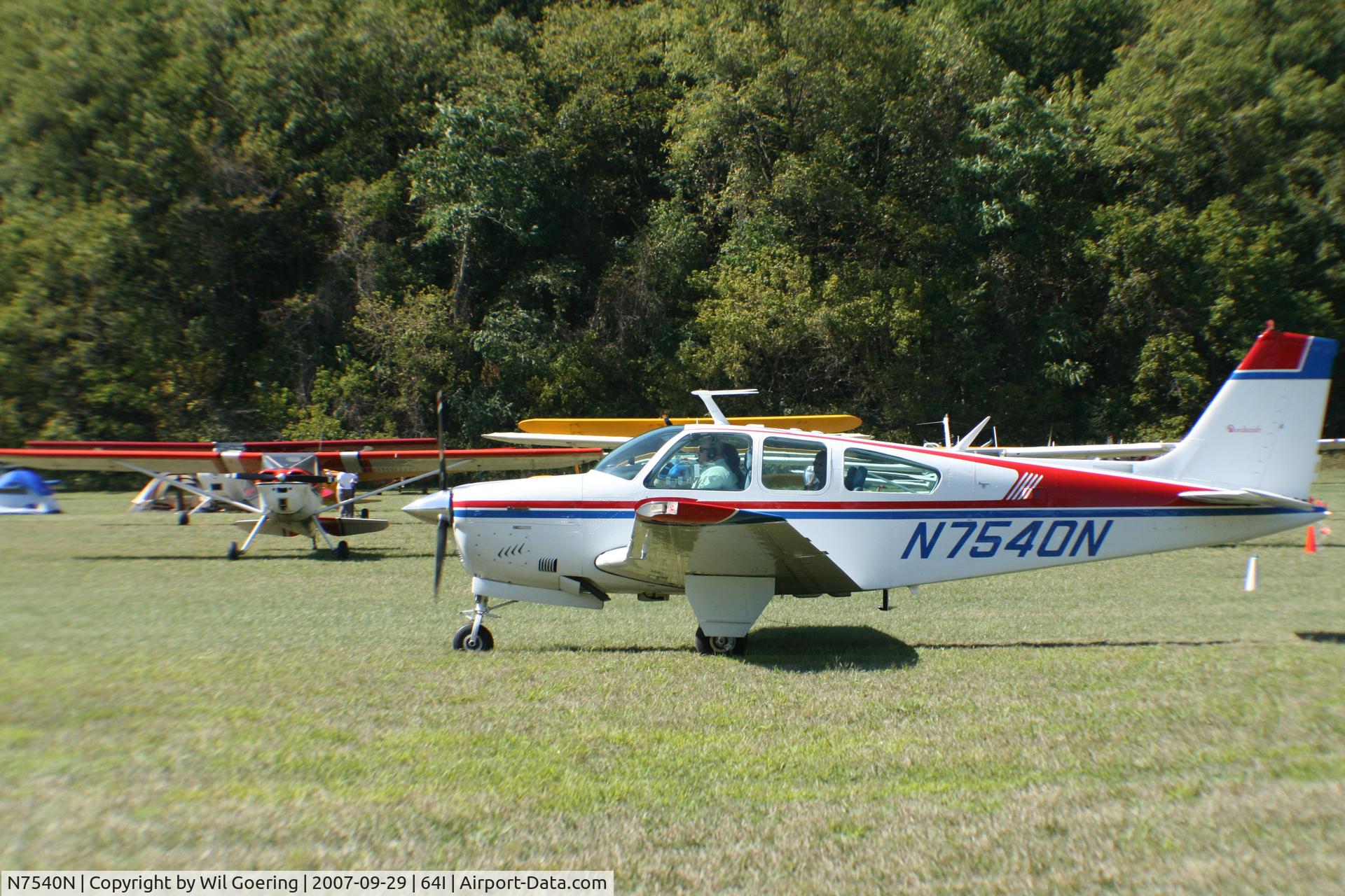 N7540N, 1968 Beech E33A Bonanza C/N CE-234, 2007 Fly-in at Lee Bottom
