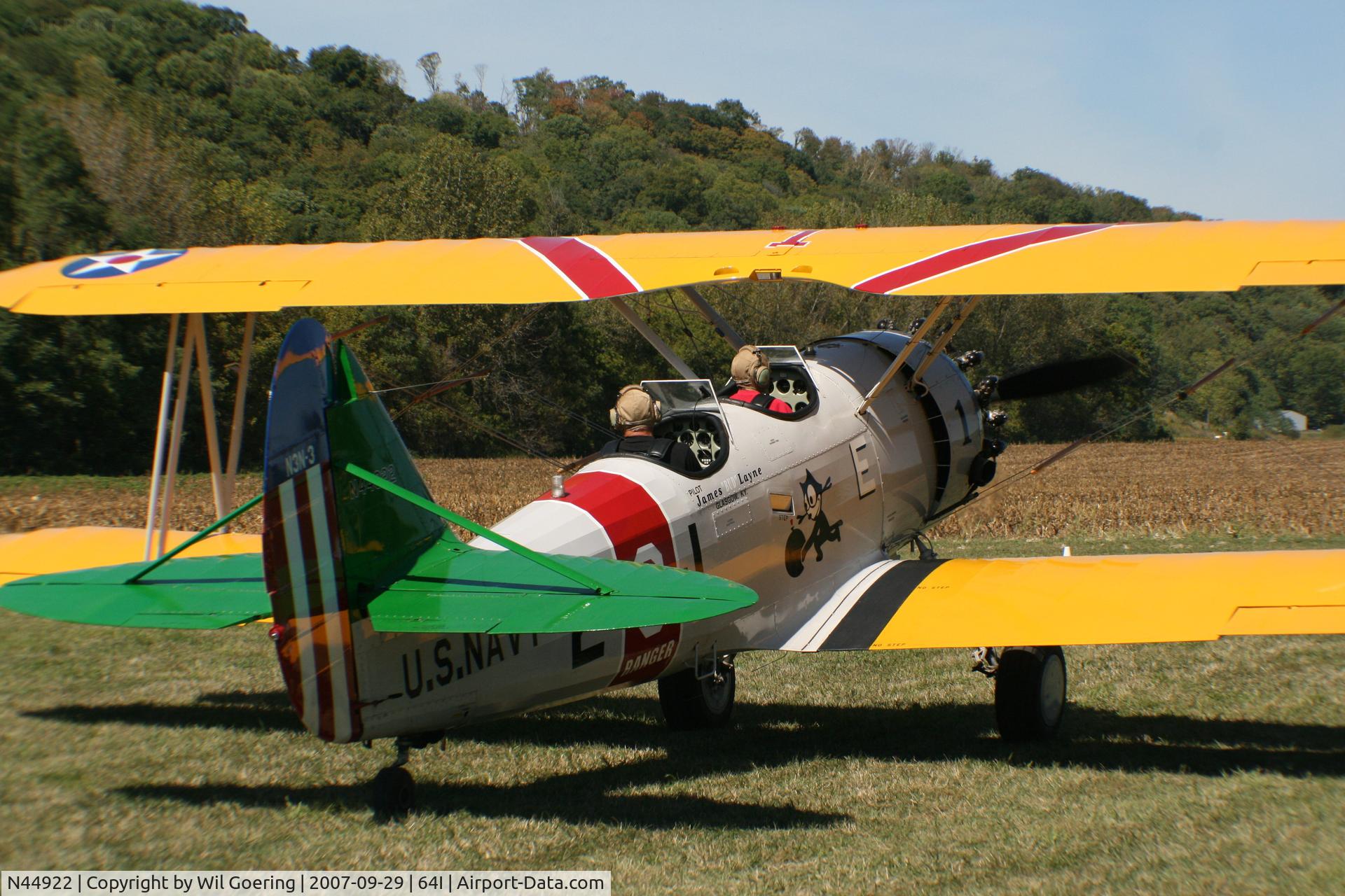 N44922, 1939 Naval Aircraft Factory N3N-3 C/N 1911, 2007 Lee Bottom Fly-in