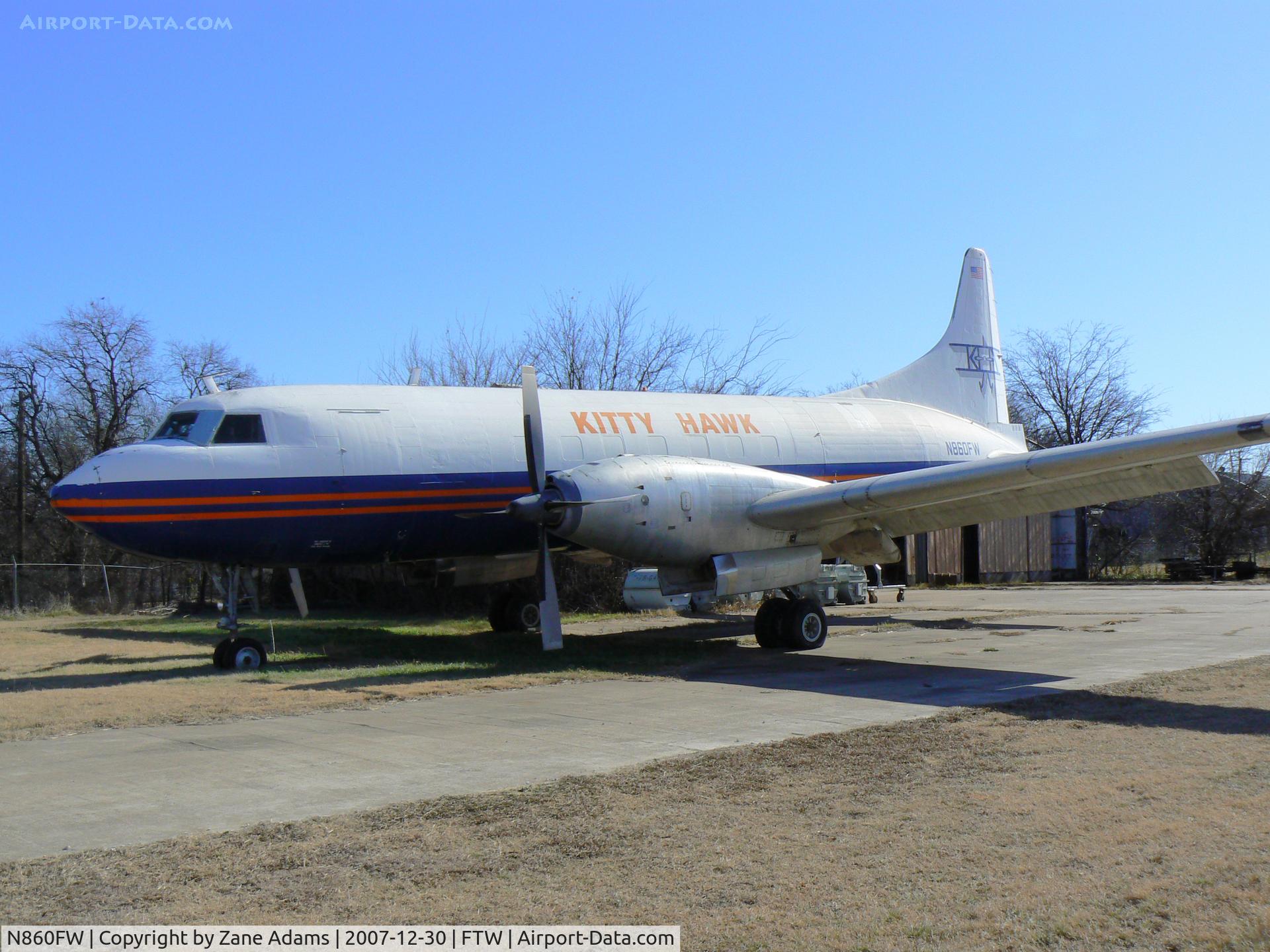 N860FW, Convair 640-340D C/N 10, Former Pacific Western (CF-PWU), Worldways (C-FPWU), Wright Airways (N2569D), Viking Int'l, Kitty Hawk (N860FW) at The Vintage Flying Museum