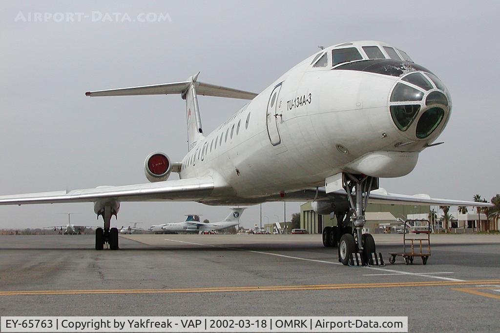 EY-65763, 1979 Tupolev Tu-134A-3 C/N 62299, Tajikistan Airlines Tupolev 134