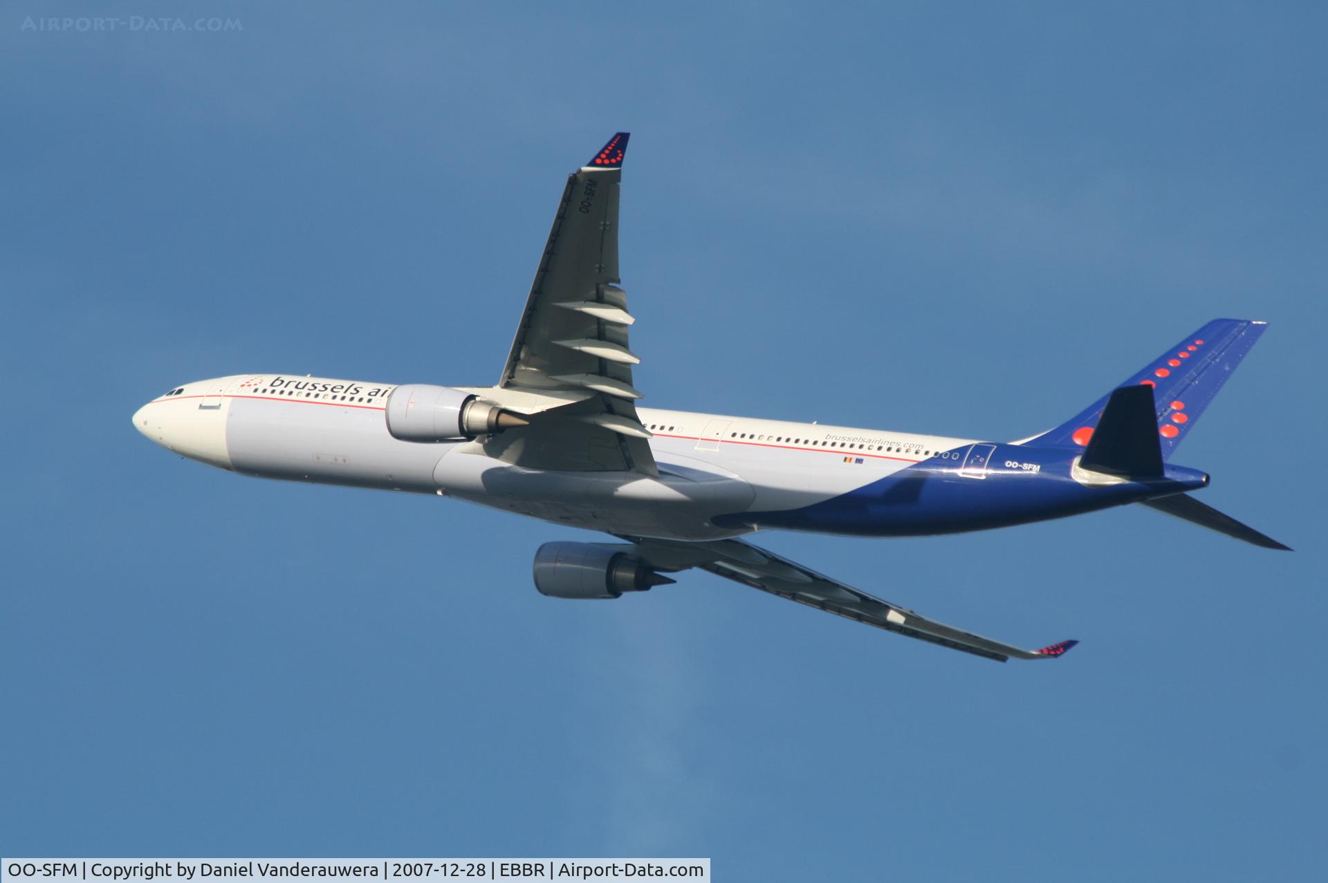 OO-SFM, 1993 Airbus A330-301 C/N 030, leaving Europe for Africa