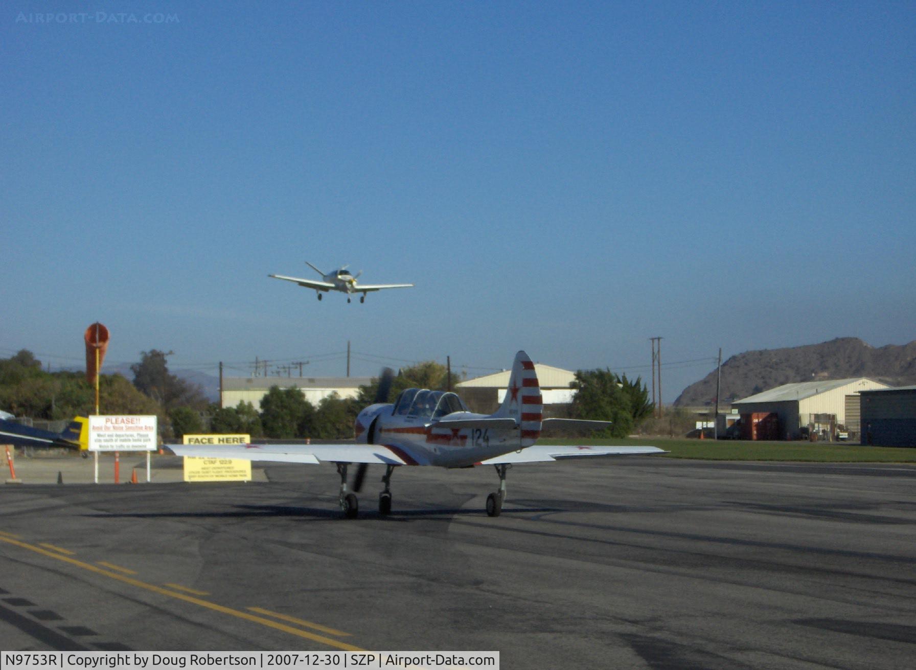 N9753R, 1960 Beech M35 Bonanza C/N D-6241, 1960 Beech M35 BONANZA, Continental IO-470-C 250 Hp, short final for Rwy 22