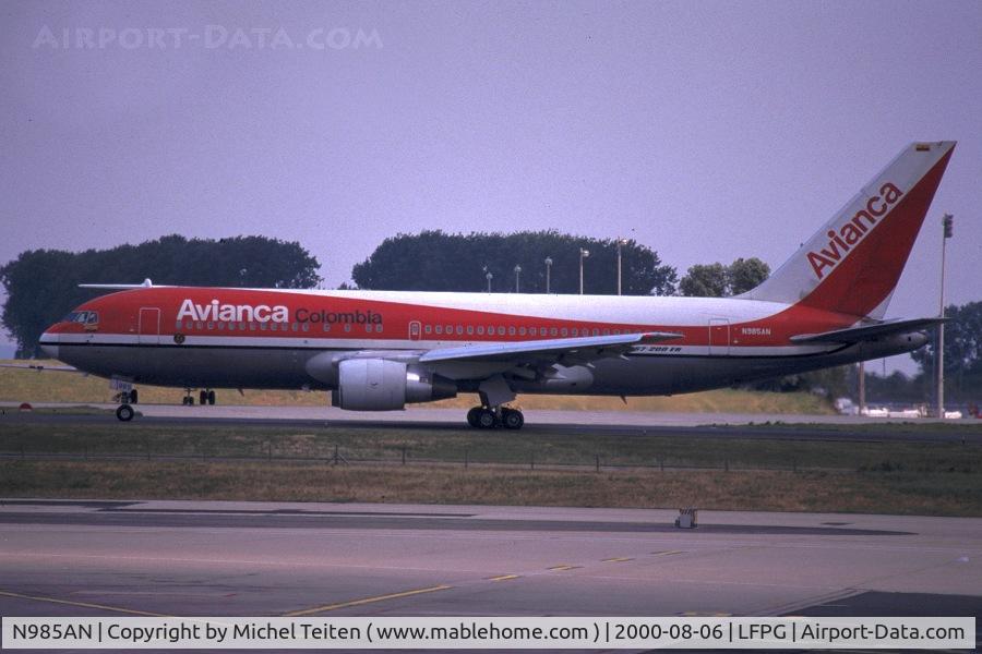 N985AN, 1990 Boeing 767-259 C/N 24618, Avianca Colombia at Paris