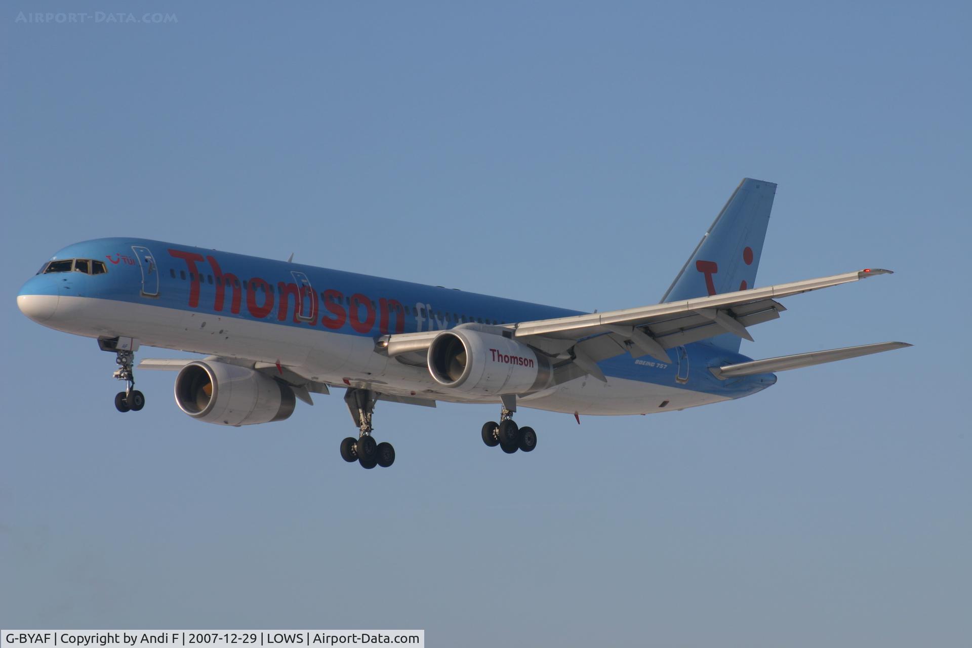 G-BYAF, 1992 Boeing 757-204 C/N 26266, Thomsonfly