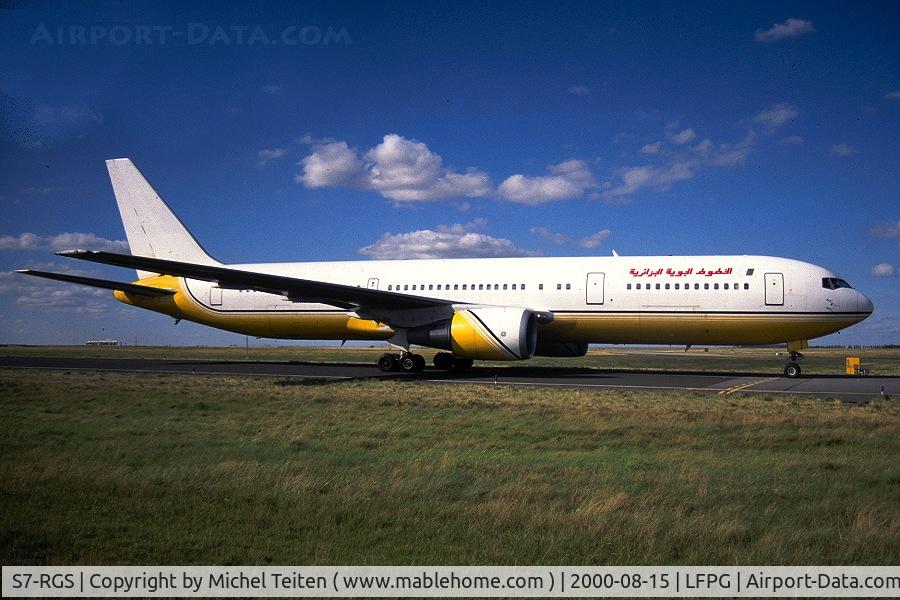 S7-RGS, 1996 Boeing 767-328/ER C/N 27427, Air Algeria Leased from Royal Brunei for the Summer season