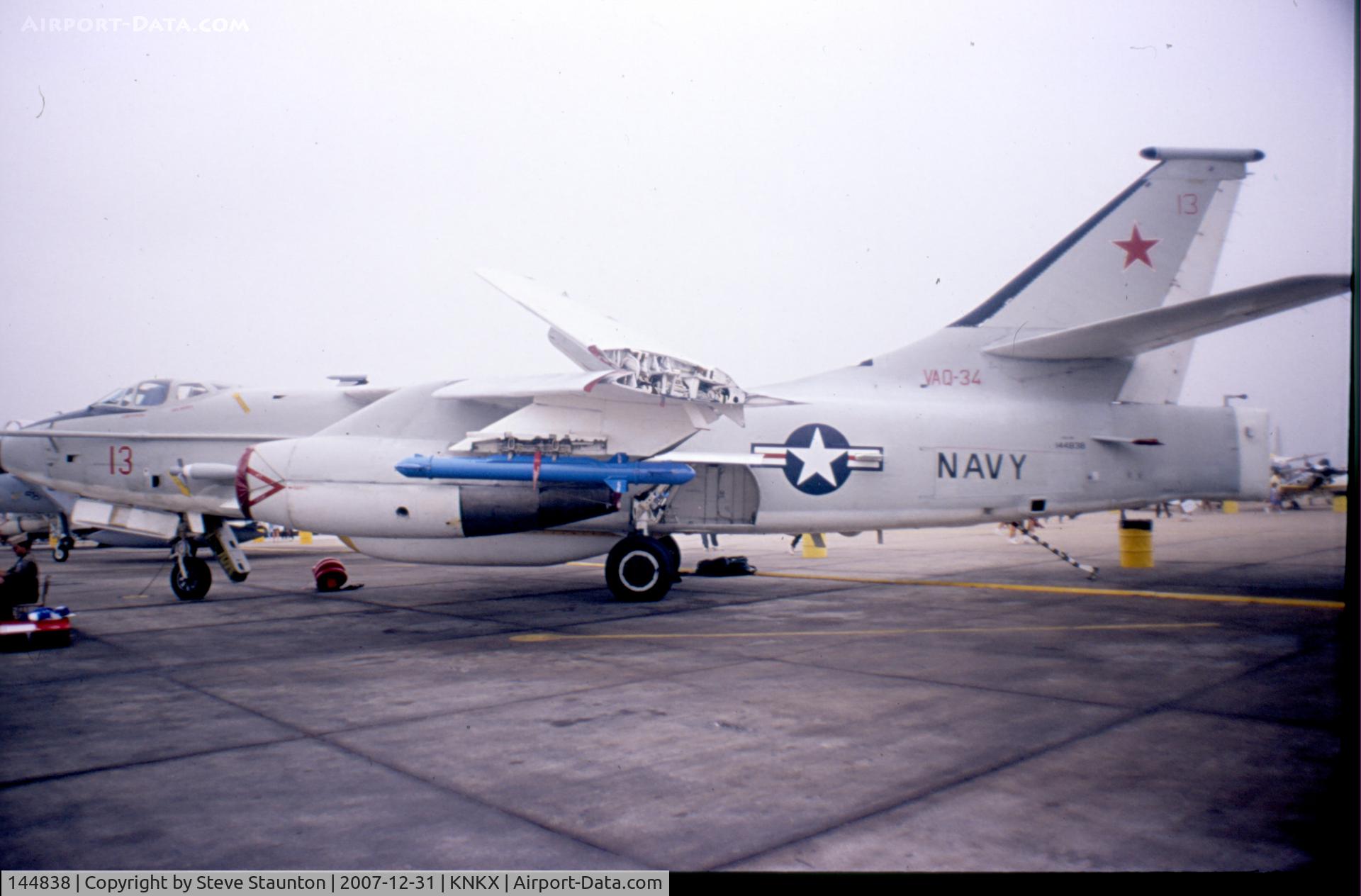 144838, Douglas ERA-3B Skywarrior C/N 12084, Taken at NAS Miramar Airshow in 1988 (scan of a slide)