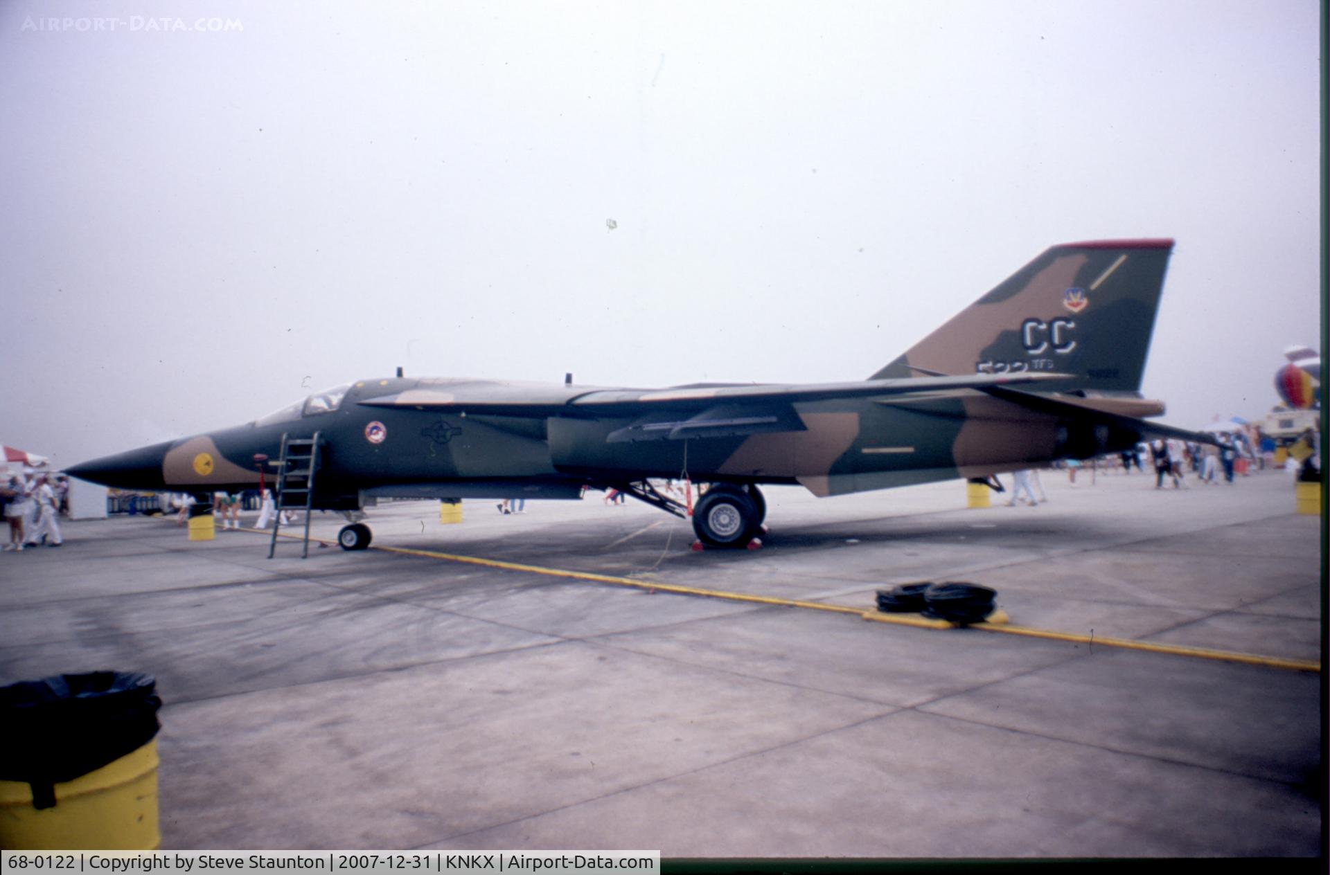 68-0122, 1968 General Dynamics F-111D Aardvark C/N A6-38, Taken at NAS Miramar Airshow in 1988 (scan of a slide)