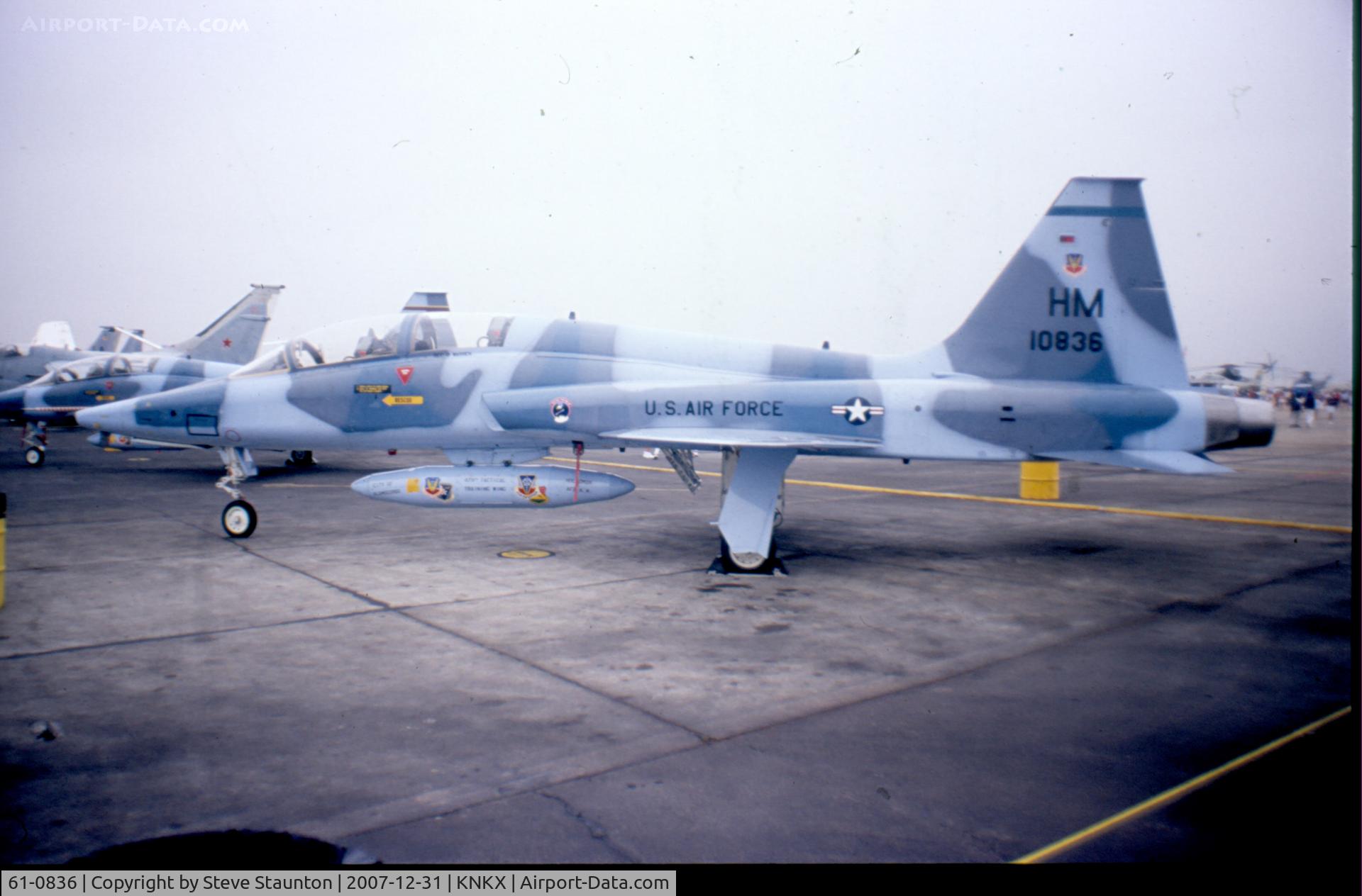 61-0836, 1961 Northrop AT-38B Talon C/N N.5202, Taken at NAS Miramar Airshow in 1988 (scan of a slide)