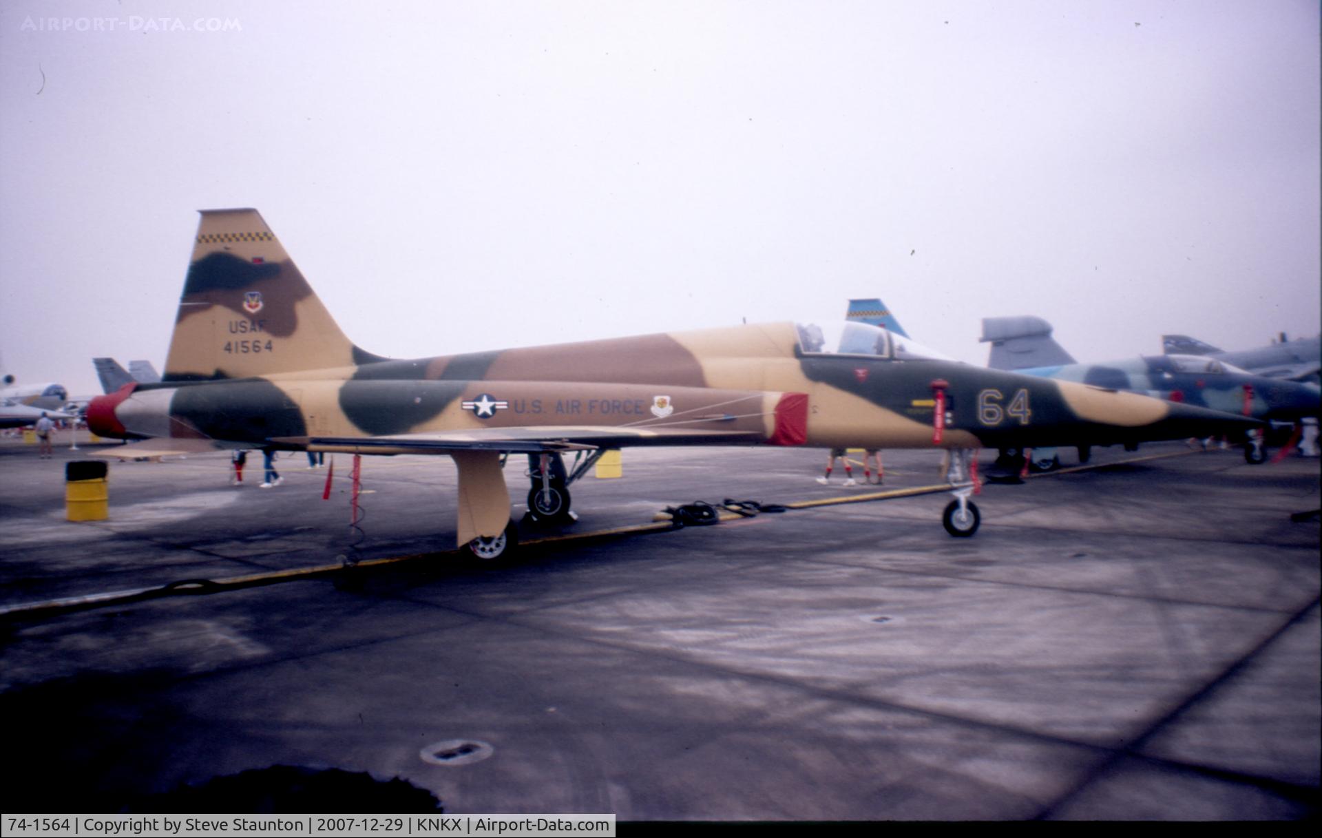 74-1564, 1974 Northrop F-5E Tiger II C/N R.1252, Taken at NAS Miramar Airshow in 1988 (scan of a slide)