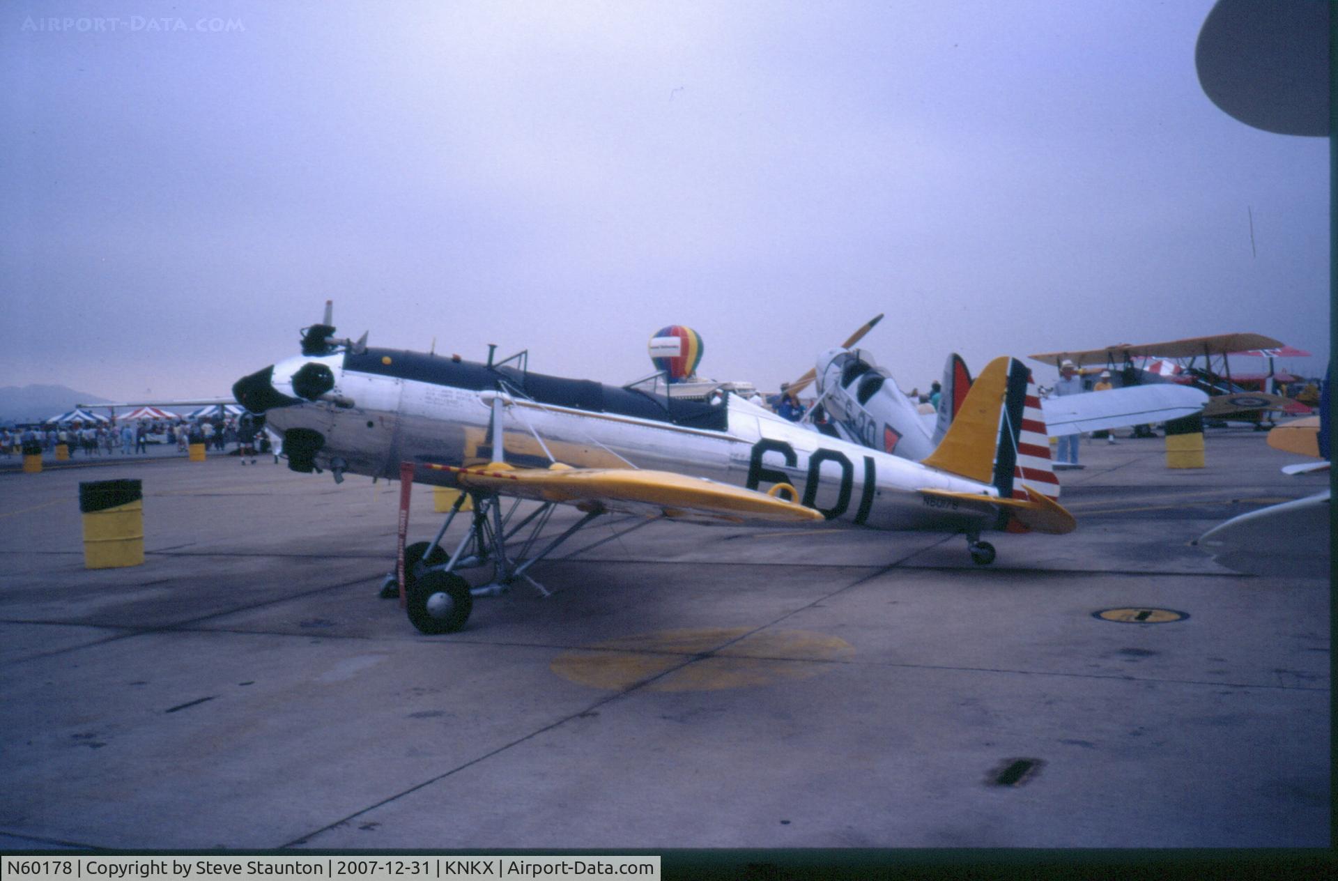 N60178, 1942 Ryan Aeronautical ST3KR C/N 2184, Taken at NAS Miramar Airshow in 1988 (scan of a slide)