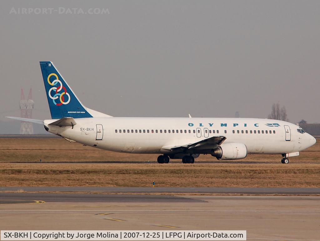 SX-BKH, 1990 Boeing 737-4Q8 C/N 24703, Taxi to RWY 27L for take off.
