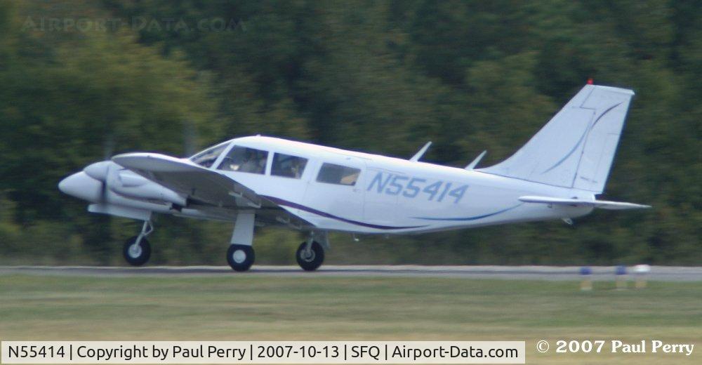 N55414, 1973 Piper PA-34-200 C/N 34-7350212, And another flight leaving Suffolk