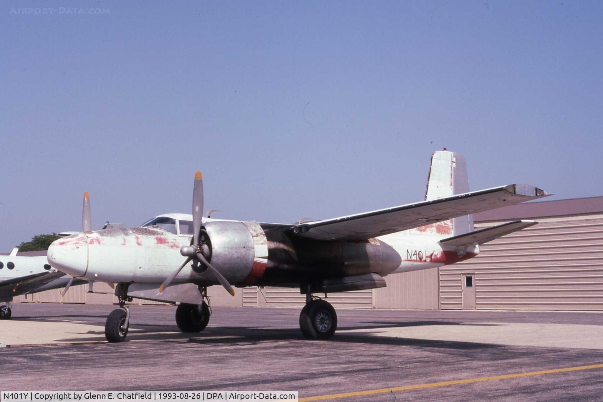 N401Y, 1944 Douglas A-26C Invader C/N 29605 (28605), A-26C 44-35326 just arrived for Air Classics Museum