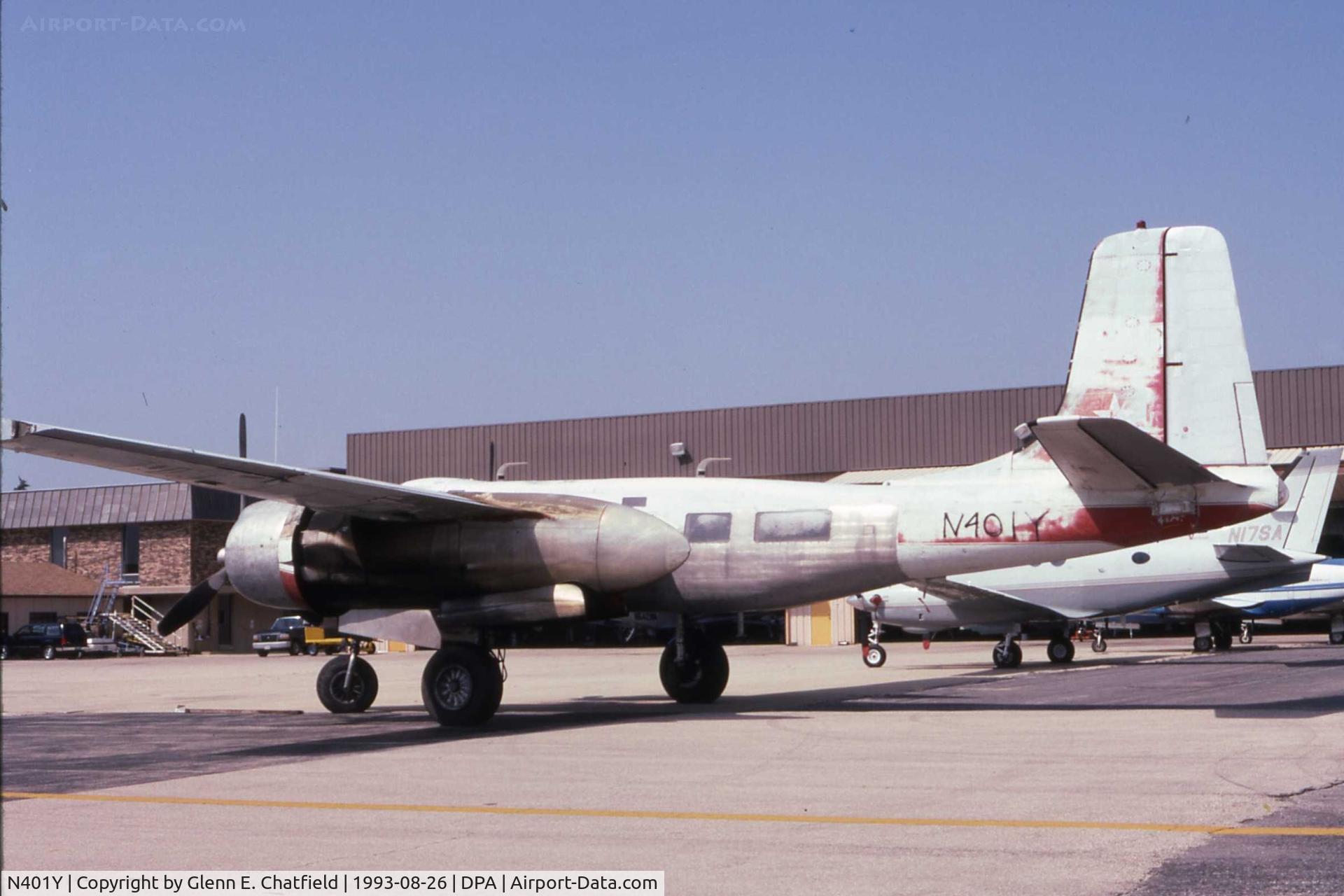N401Y, 1944 Douglas A-26C Invader C/N 29605 (28605), A-26C 44-35326 just arrived for Air Classics Museum