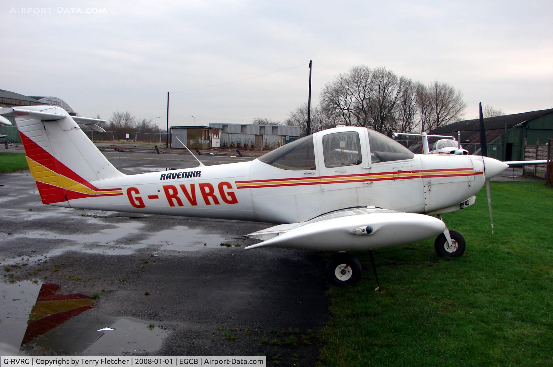 G-RVRG, 1979 Piper PA-38-112 Tomahawk Tomahawk C/N 38-79A1092, Ravenair's Tomahawk parked at Barton on New Years Day 2008