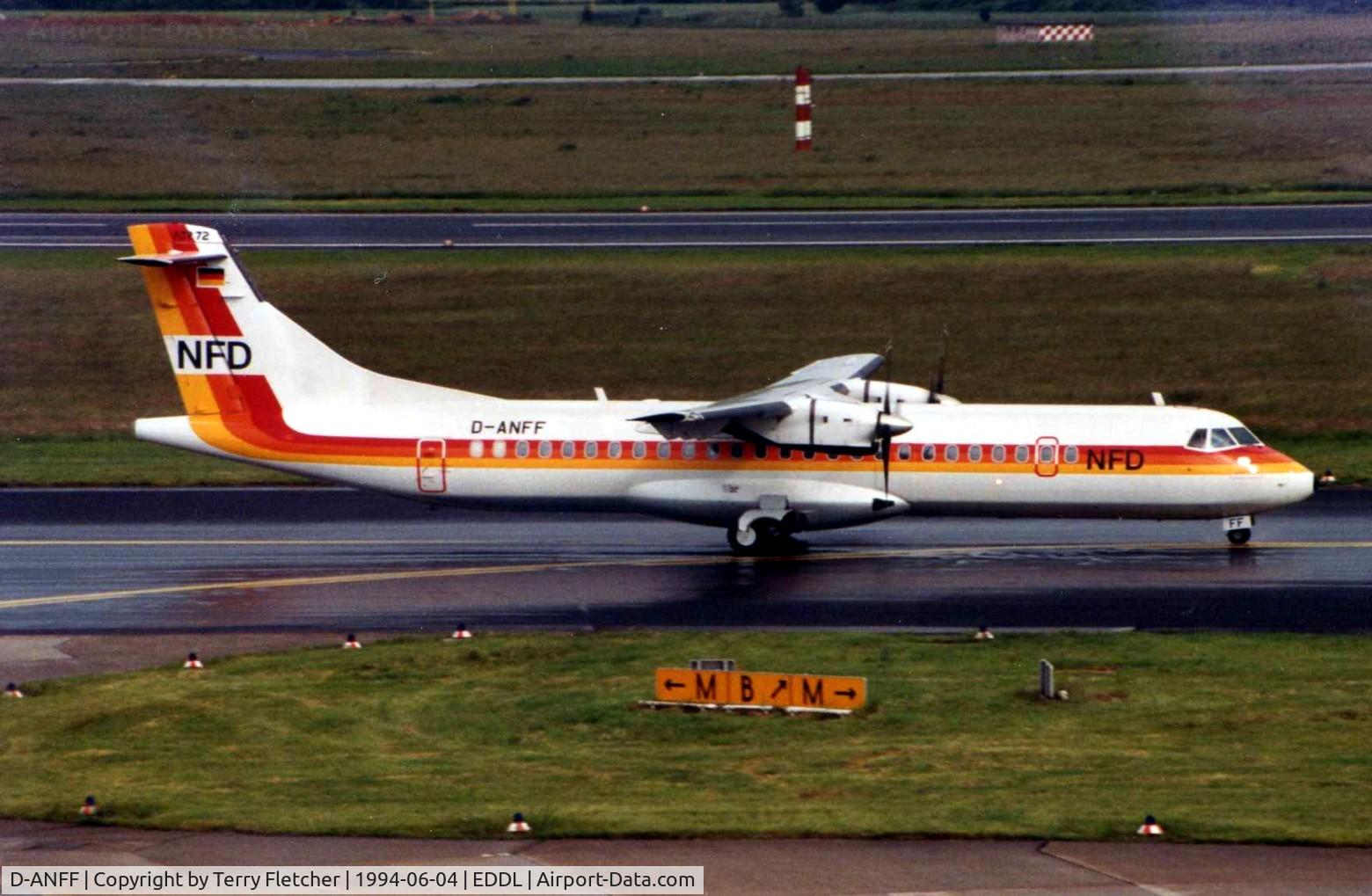 D-ANFF, 1992 ATR 72-202 C/N 292, NFD's ATR72 c/n 292 was subsequently converted to a Freighter and operates under registration Ei-FXJ