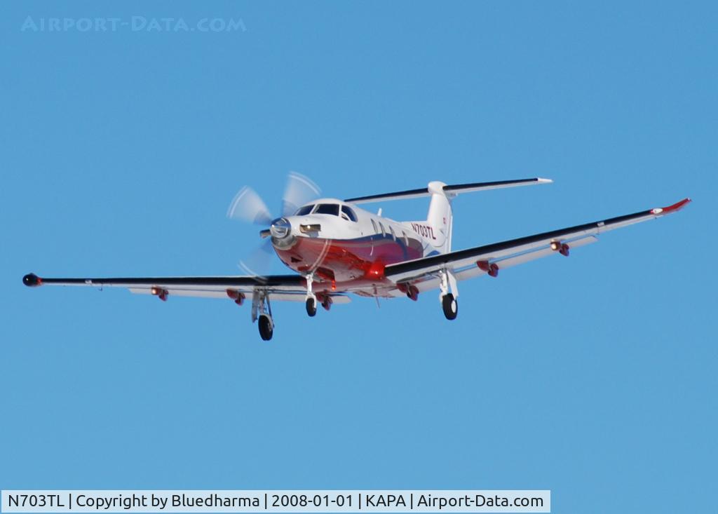 N703TL, 2006 Pilatus PC-12/47 C/N 703, Final Approach to 17L