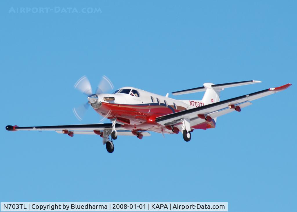 N703TL, 2006 Pilatus PC-12/47 C/N 703, Final Approach to 17L