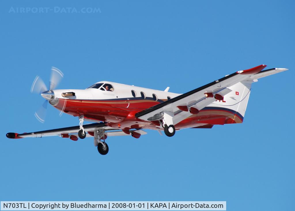 N703TL, 2006 Pilatus PC-12/47 C/N 703, Final Approach to 17L