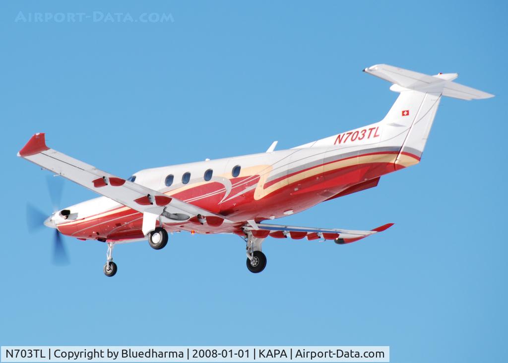 N703TL, 2006 Pilatus PC-12/47 C/N 703, Final Approach to 17L