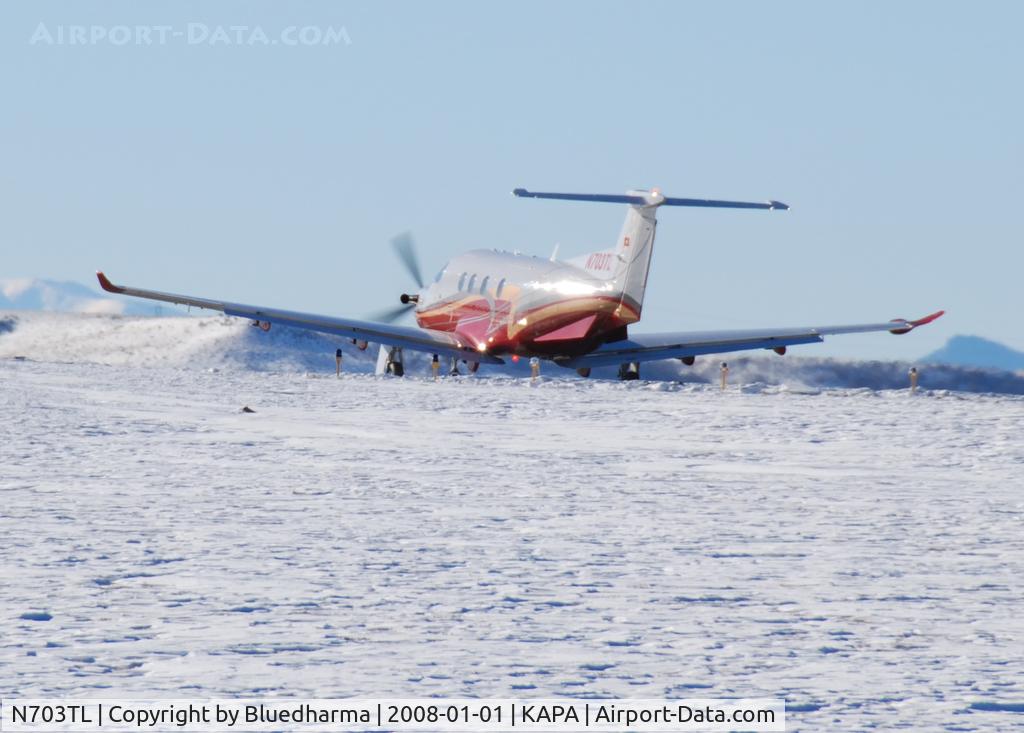 N703TL, 2006 Pilatus PC-12/47 C/N 703, Takeoff on 17L