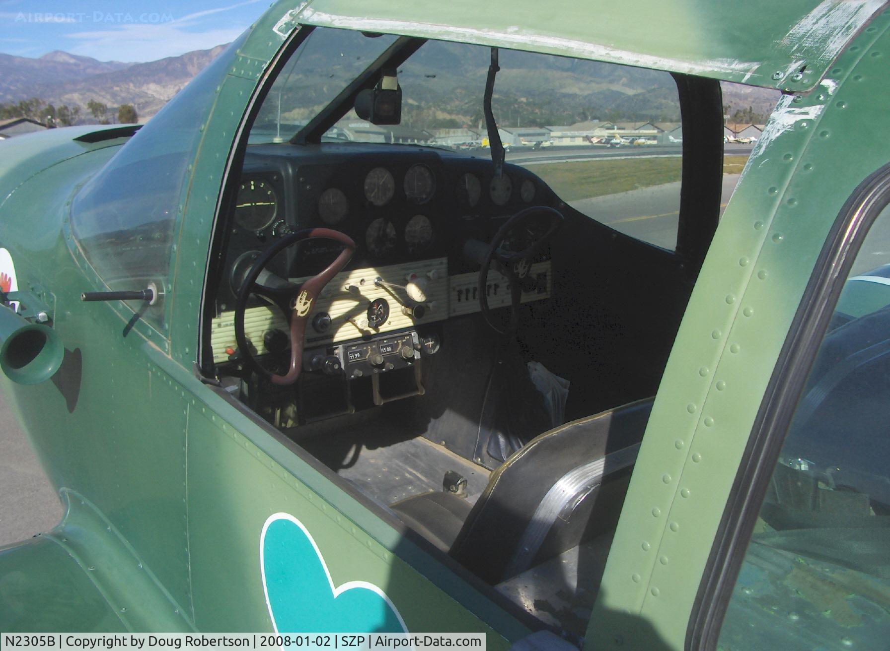 N2305B, 1948 Temco GC-1B Swift C/N 3605, 1948 TEMCO GC-1B SWIFT in WWII German camouflage livery, Continental C-125 125 Hp, panel