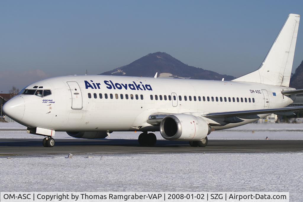 OM-ASC, 1986 Boeing 737-3Z9 C/N 23601/1254, Air Slovakia Boeing 737-300 (ex. OE-ILF)