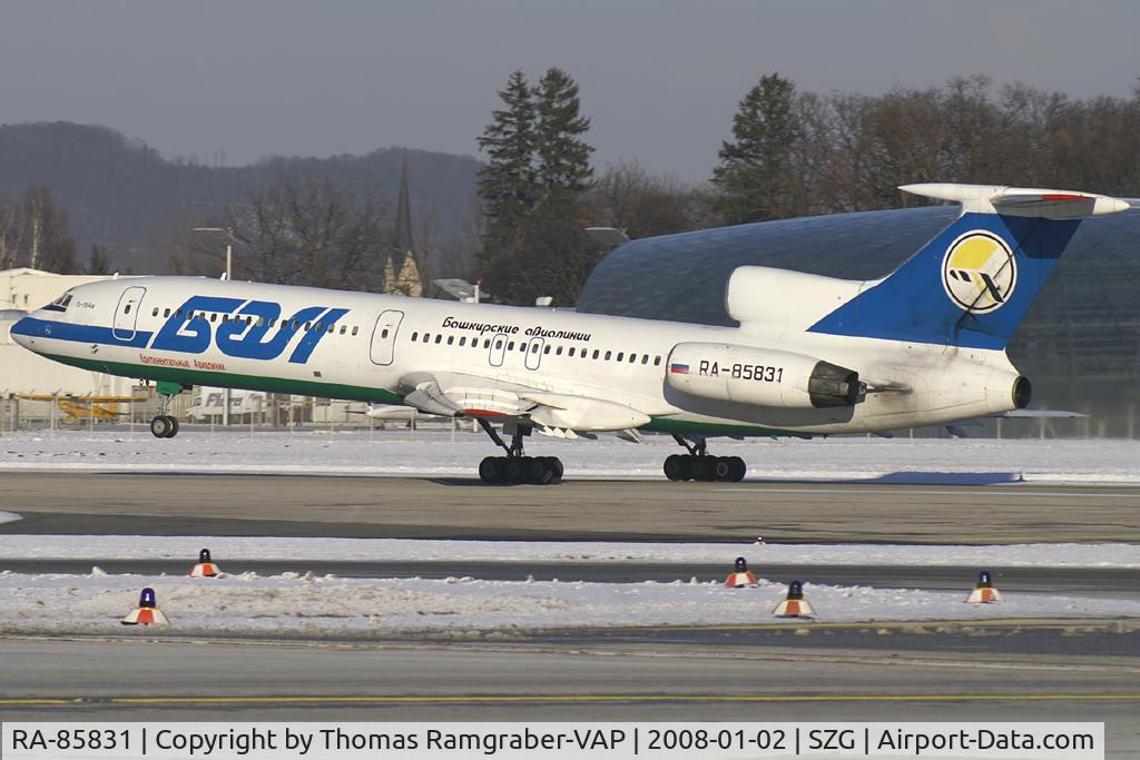 RA-85831, Tupolev Tu-154M C/N 88A774, Continental Airways Tupolev 154 (full BTC-Bashkirian Airlines colors)