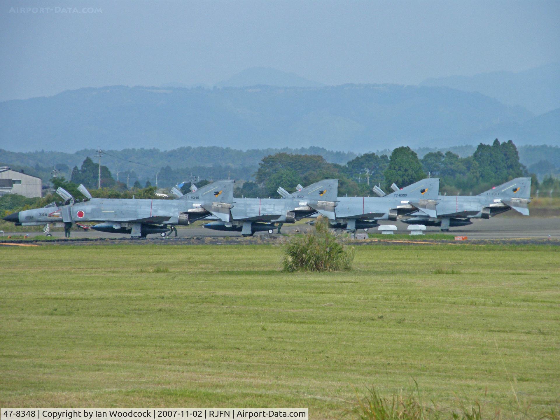 47-8348, Mitsubishi RF-4EJ Kai Phantom II C/N M048, McDonnell-Douglas F-4EJ/Nyutabaru ( heads a line up)