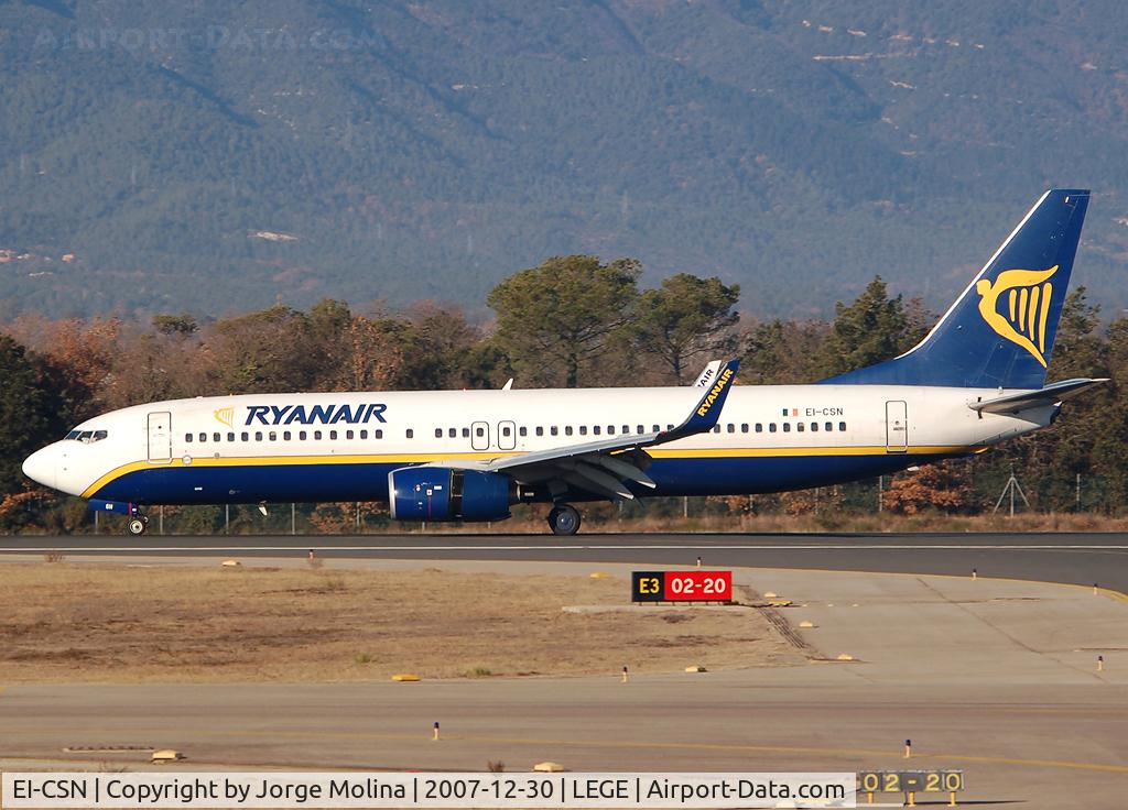 EI-CSN, 2000 Boeing 737-8AS C/N 29927, Concluding the landing career.
