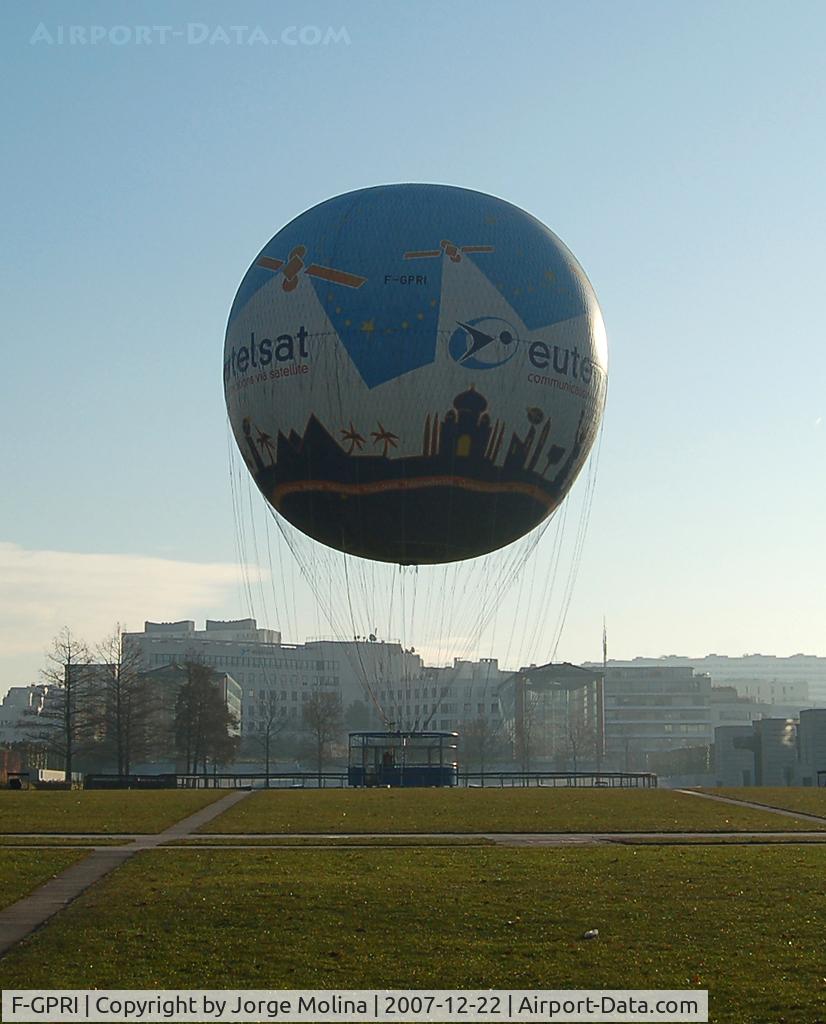 F-GPRI, Aerophile 5500 C/N 014, Balloon AERO 30 EUTELSAT (Paris Citroen-Cevennes - France)