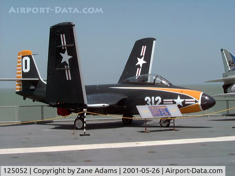 125052, McDonnell F2H-2 Banshee C/N 375, On the USS Lexington